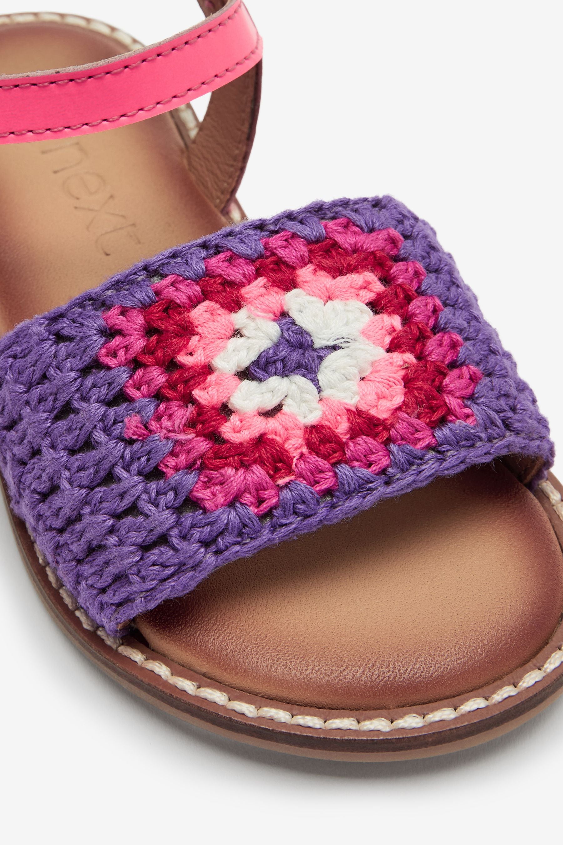 Purple Macrame Sandals