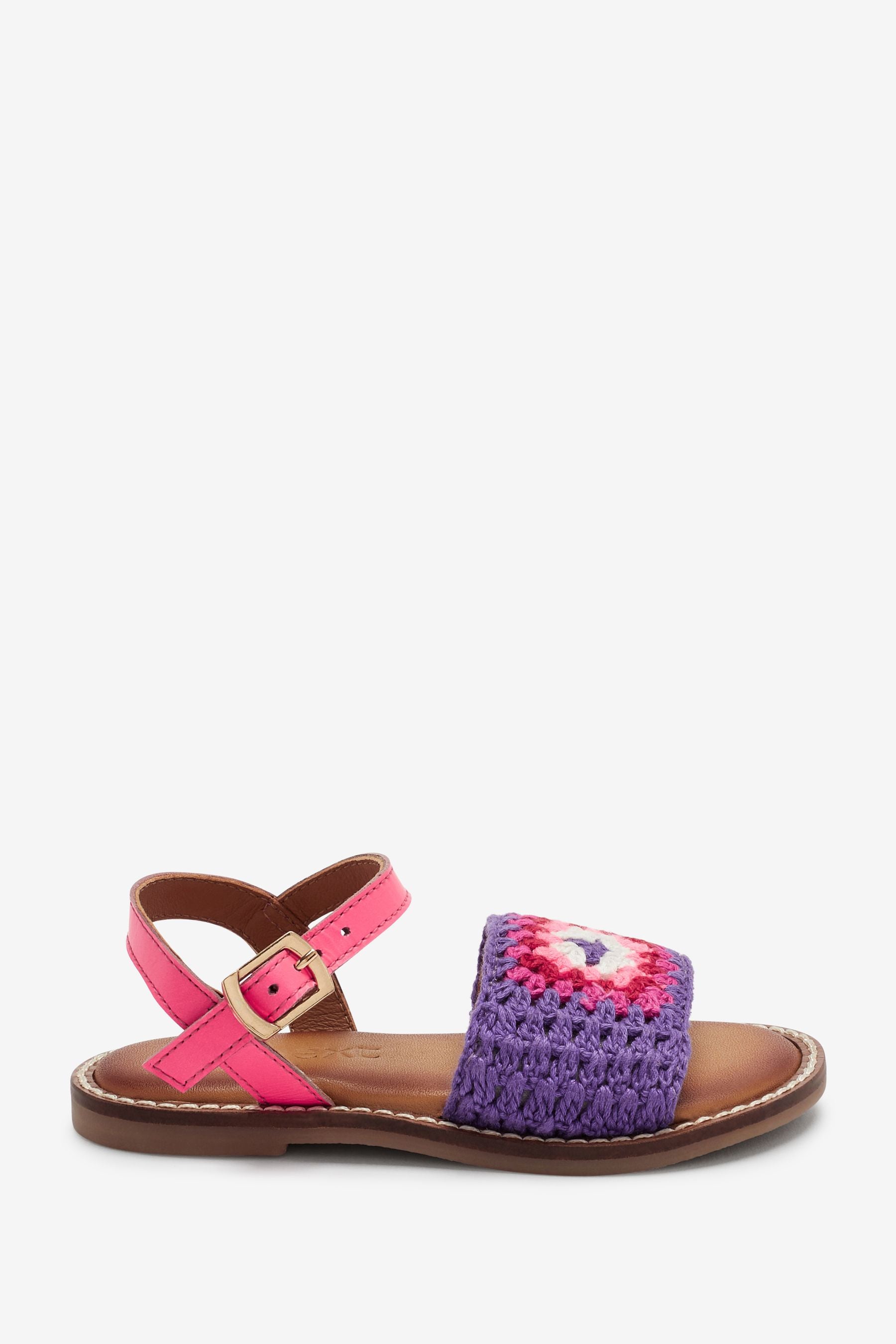 Purple Macrame Sandals