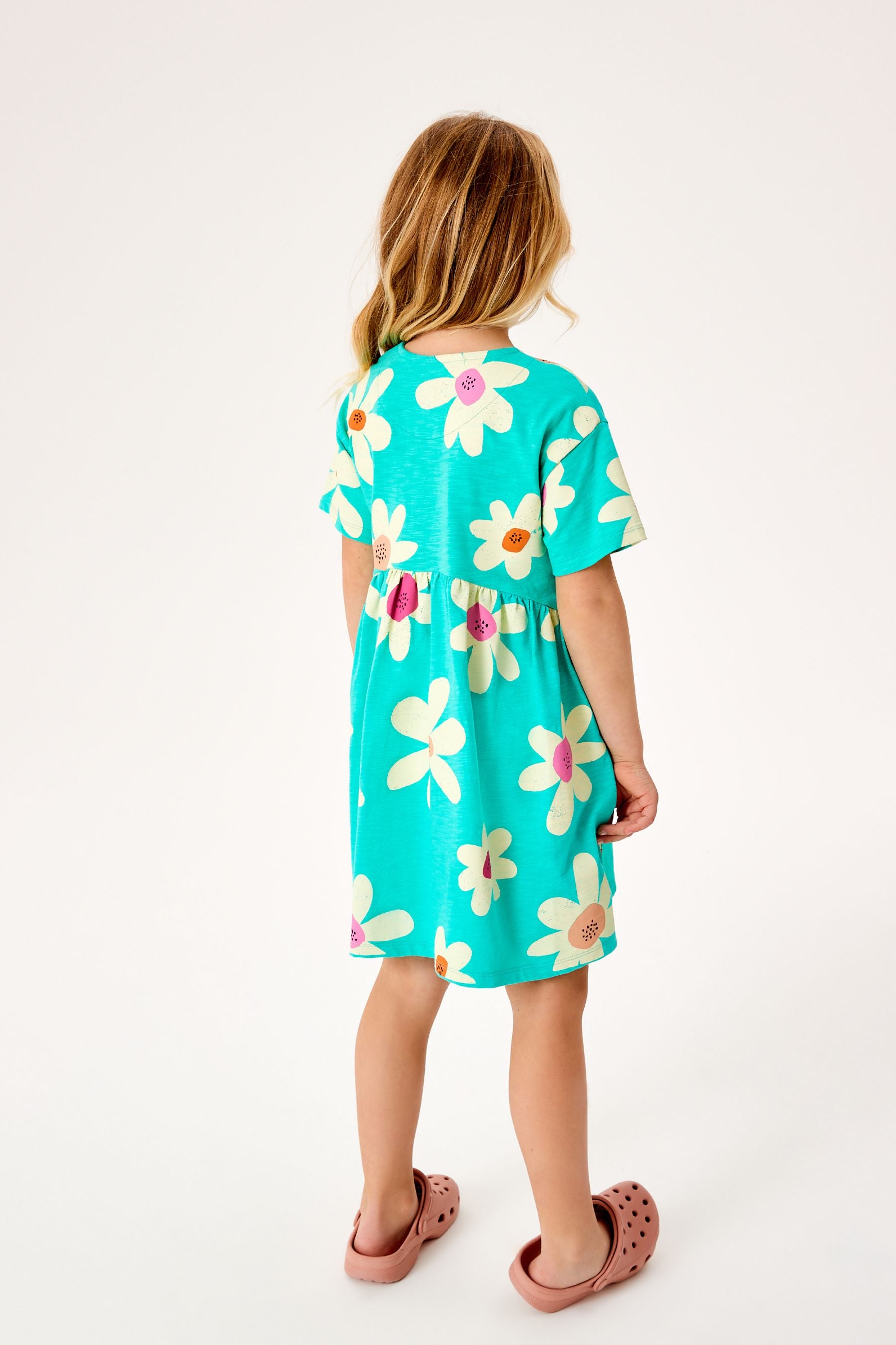 Green Floral Dress (3-16yrs)