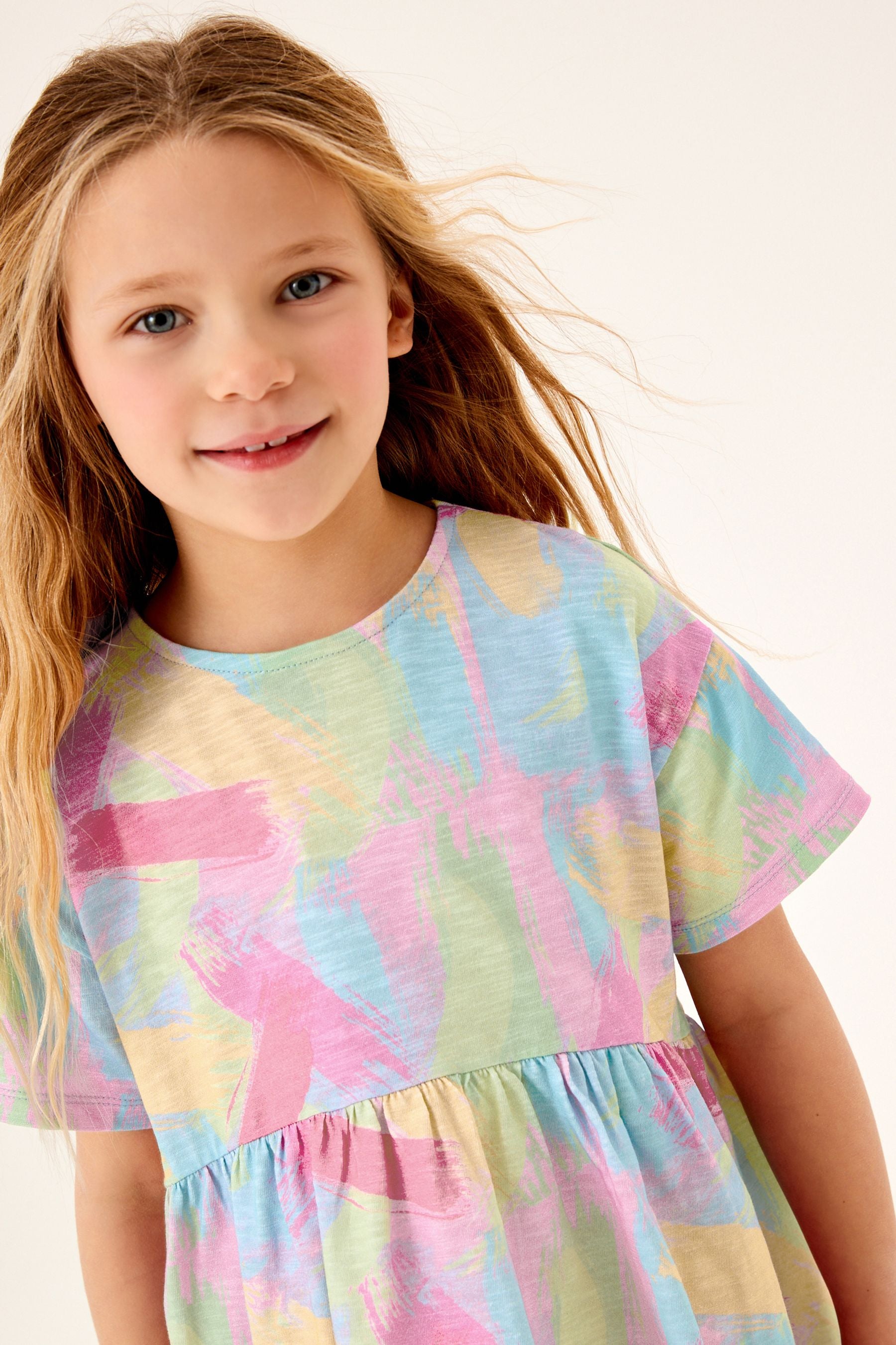 Bright Brushstroke Dress (3-16yrs)