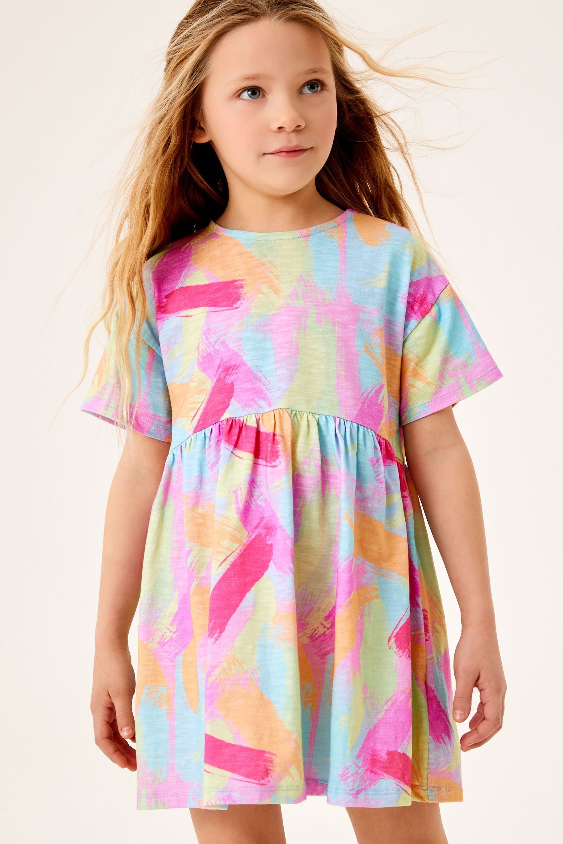 Bright Brushstroke Dress (3-16yrs)