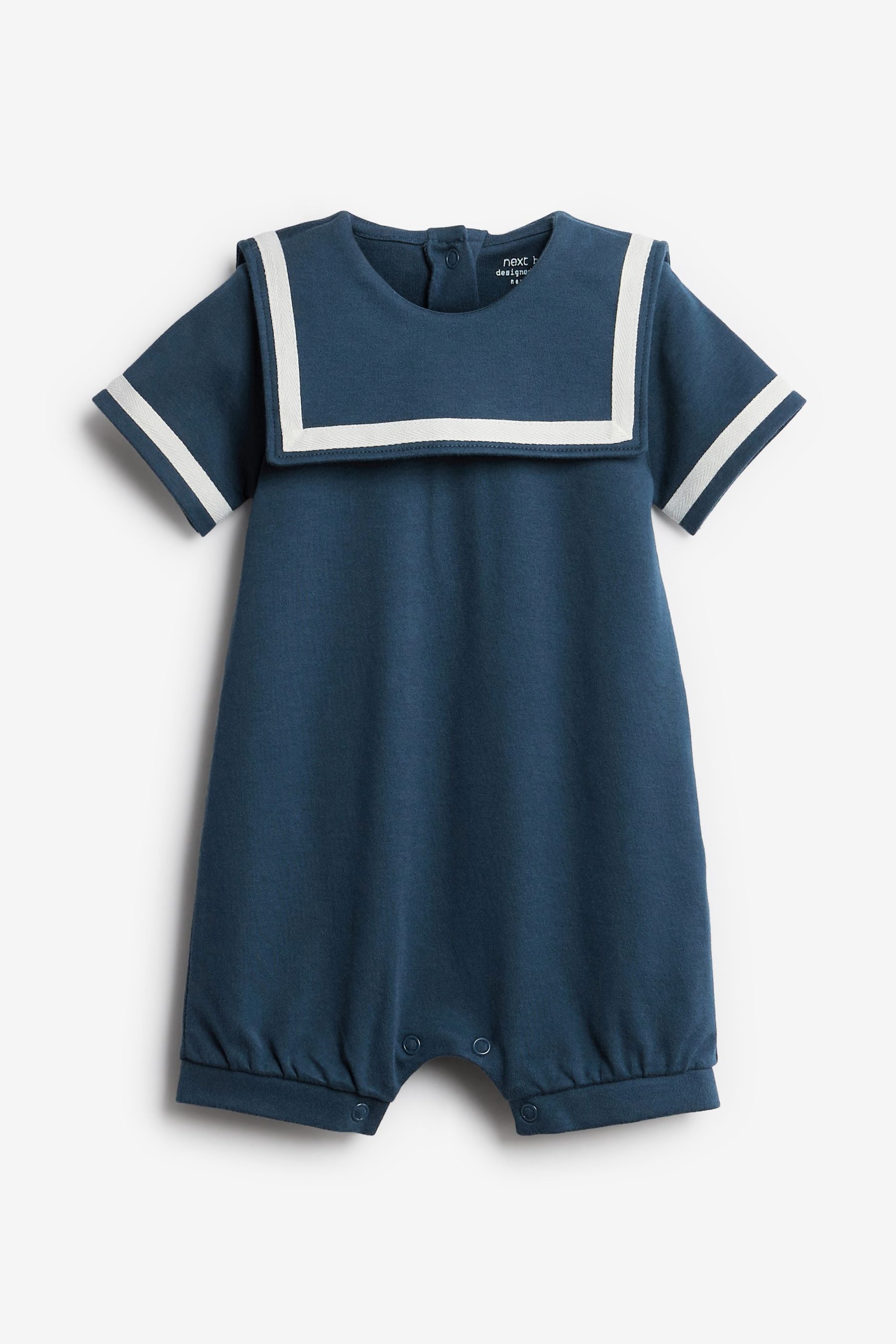 Navy Blue Sailor Single Romper (0mths-3yrs)