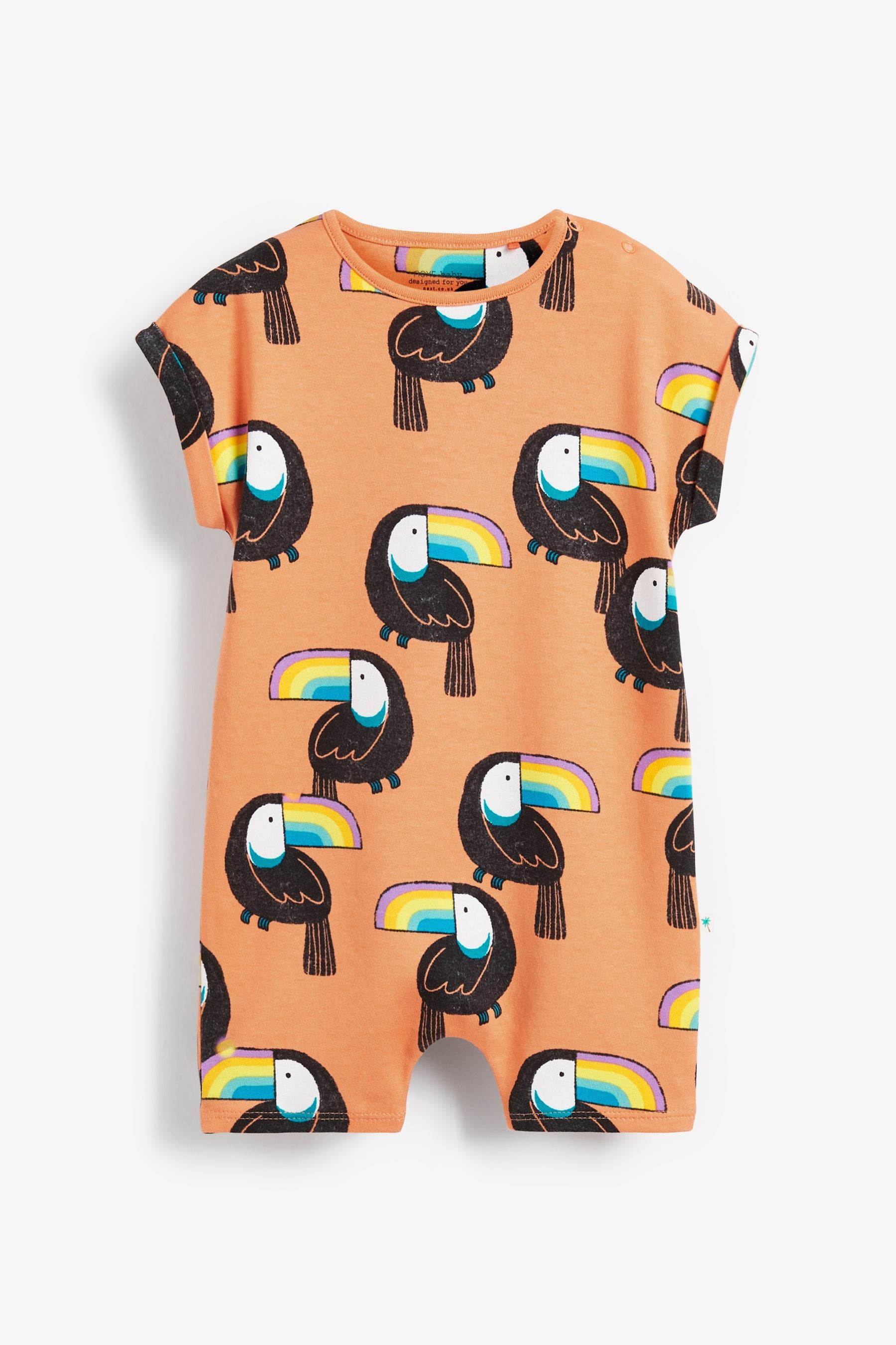 Bright Retro Toucan Print 2 Pack Rompers (0mths-3yrs)