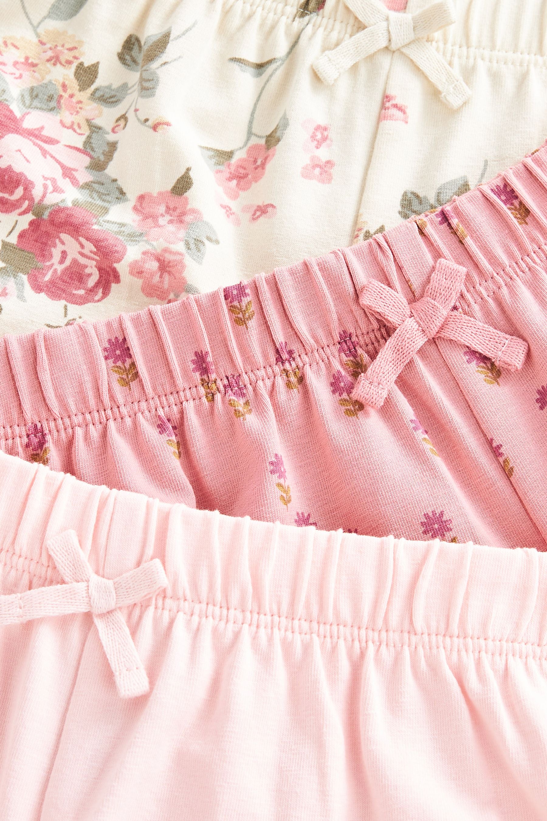 Pink Floral Baby 3 Pack Shorts