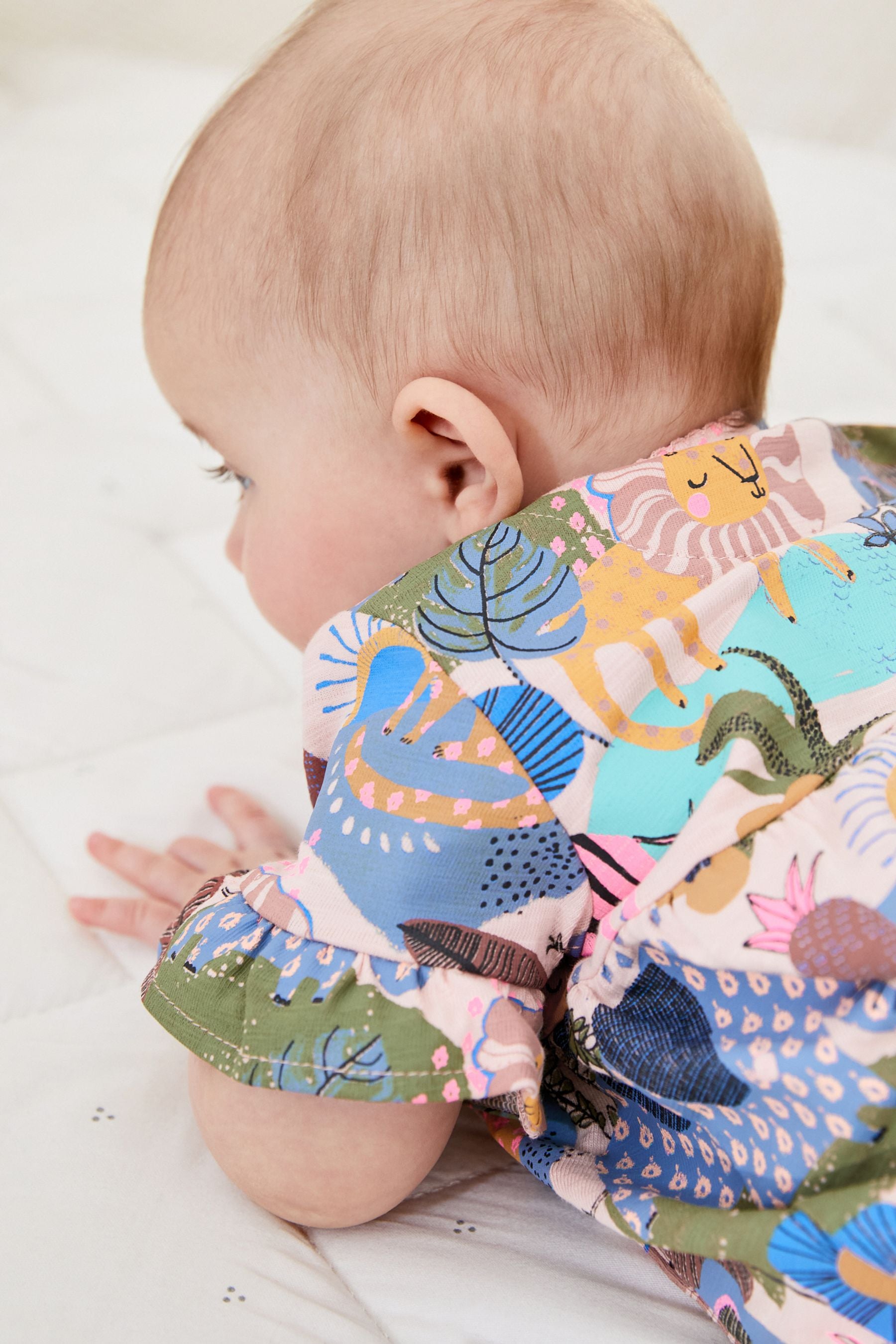 Blue/Pink Elephant Print 2 Pack Rompers (0mths-3yrs)