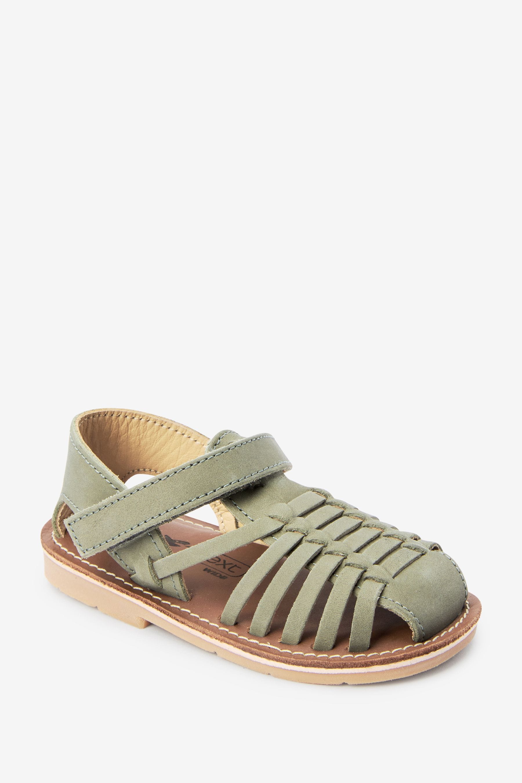 Sage Green Leather Sandals