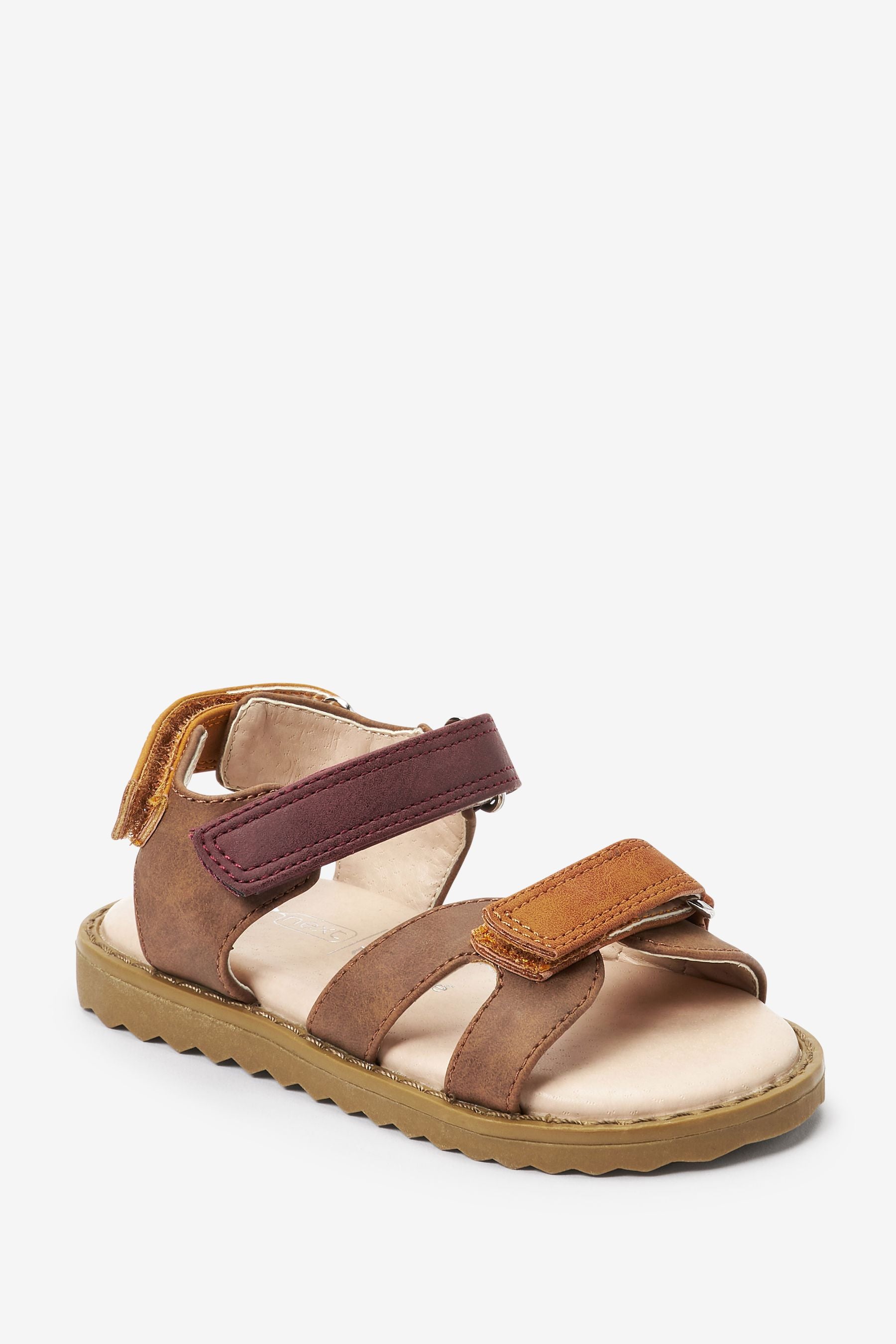 Brown Cross-Over Sandals