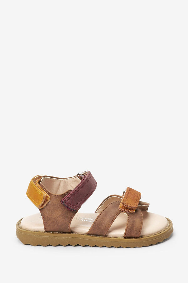 Brown Cross-Over Sandals