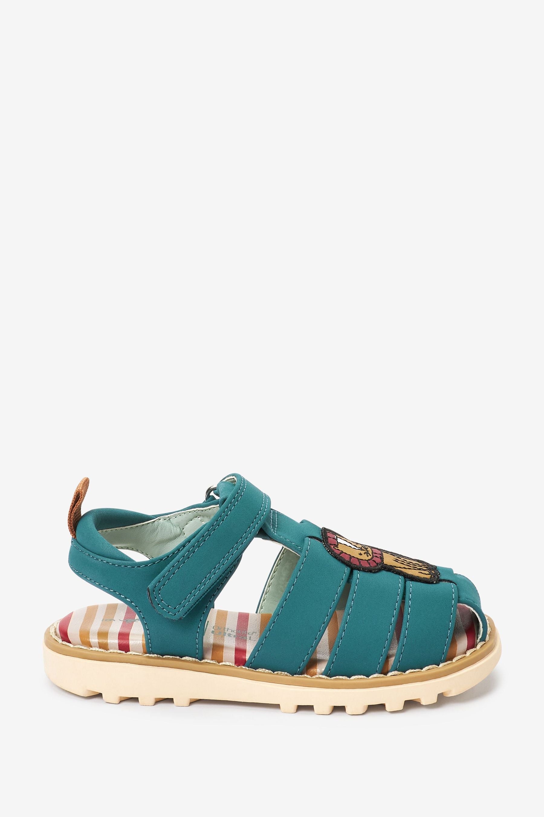 Teal Blue Animal Sandals