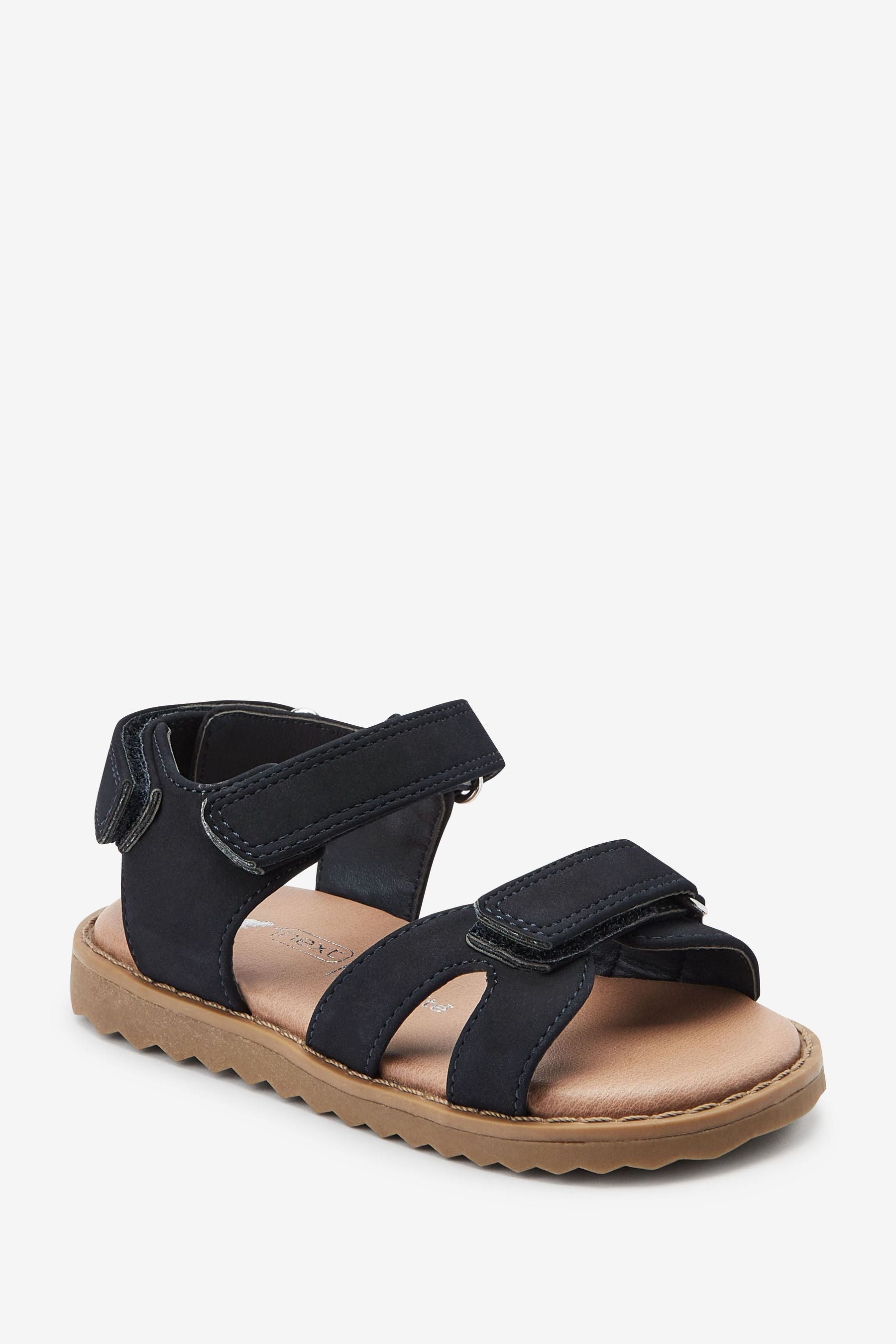 Navy Blue Cross-Over Sandals