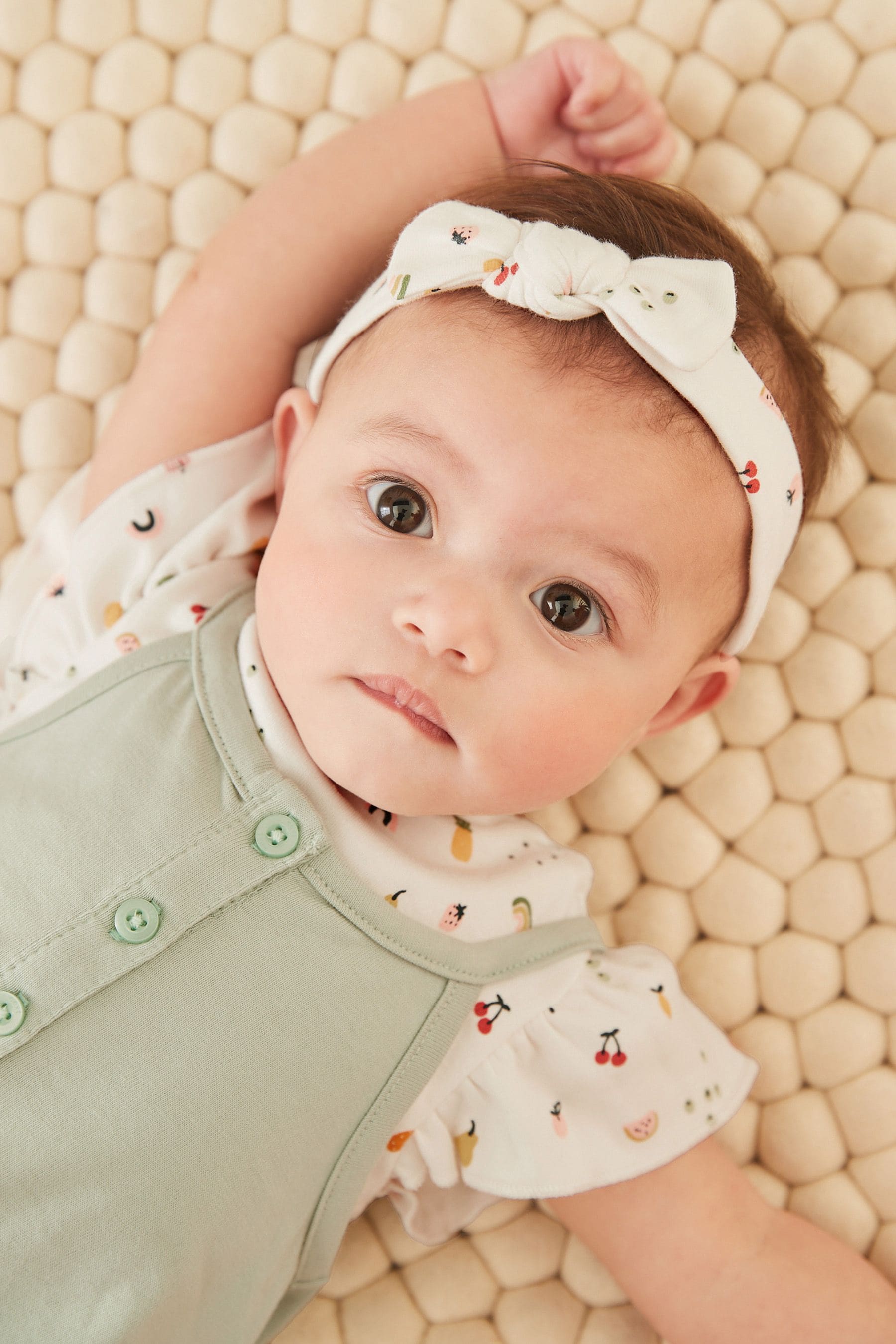 Green Baby 2 Piece Fruit Dungaree and Bodysuit Set (0mths-2yrs)