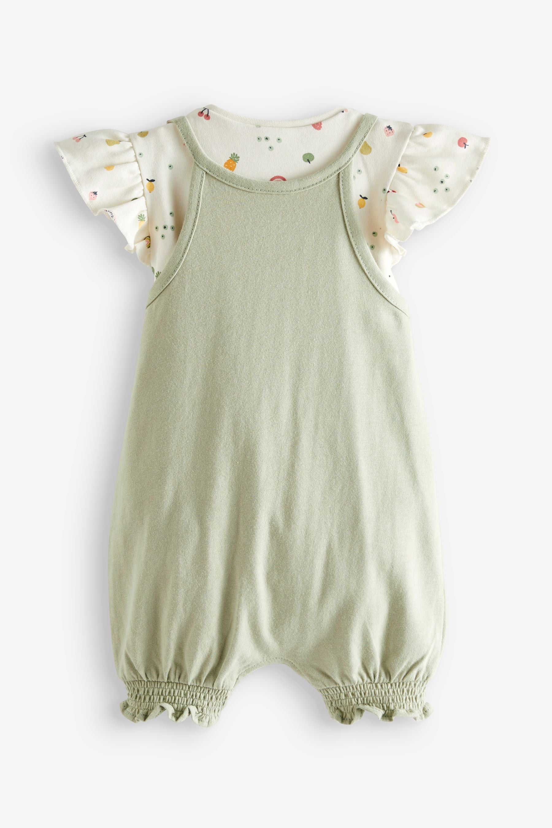 Green Baby 2 Piece Fruit Dungaree and Bodysuit Set (0mths-2yrs)