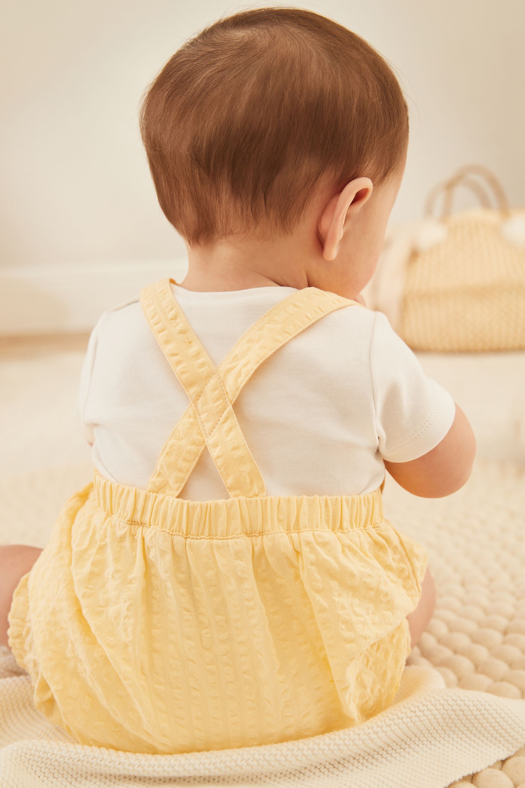 Lemon Yellow Character Baby 2 Piece Dungarees And Bodysuit Set (0mths-2yrs)