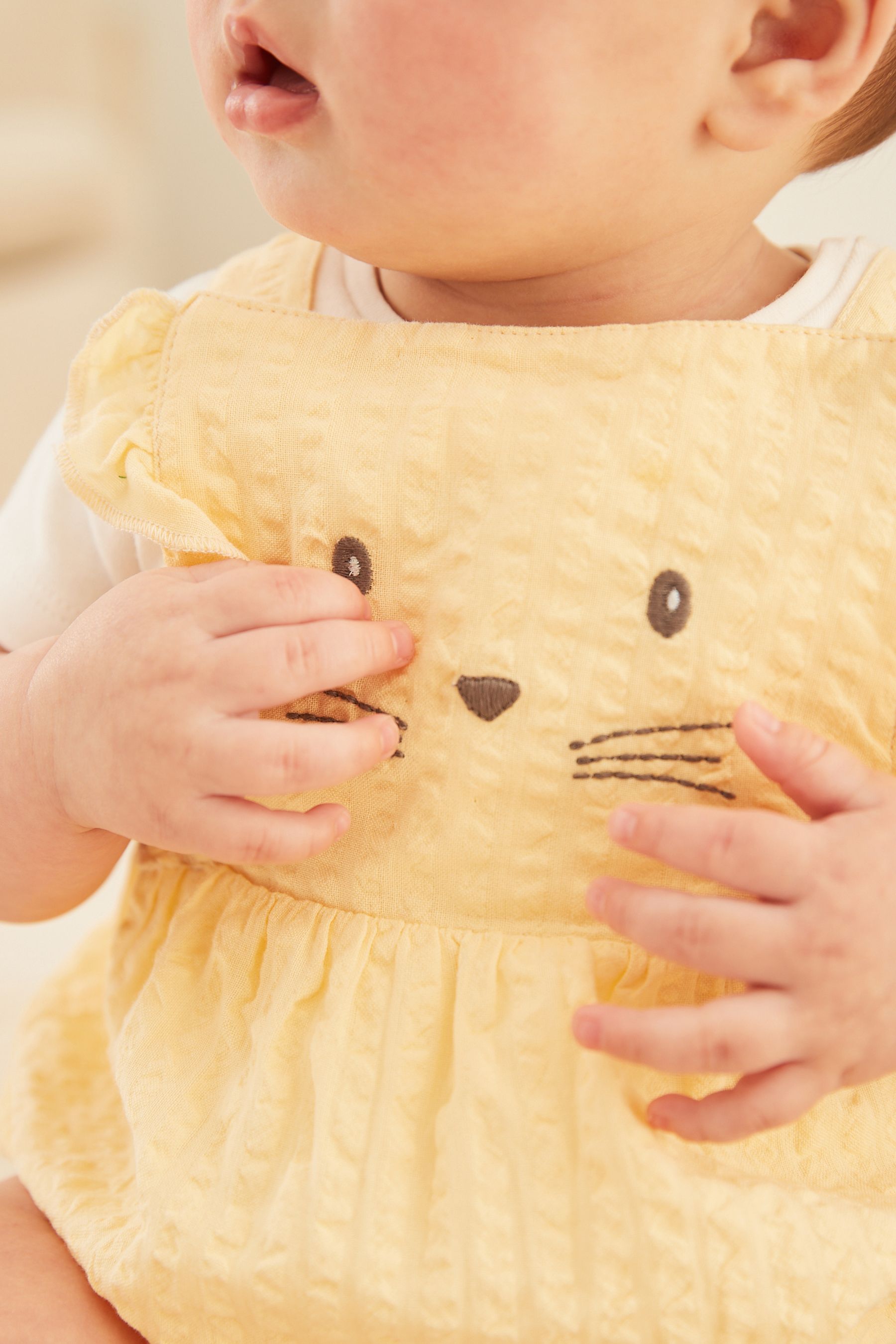 Lemon Yellow Character Baby 2 Piece Dungarees And Bodysuit Set (0mths-2yrs)