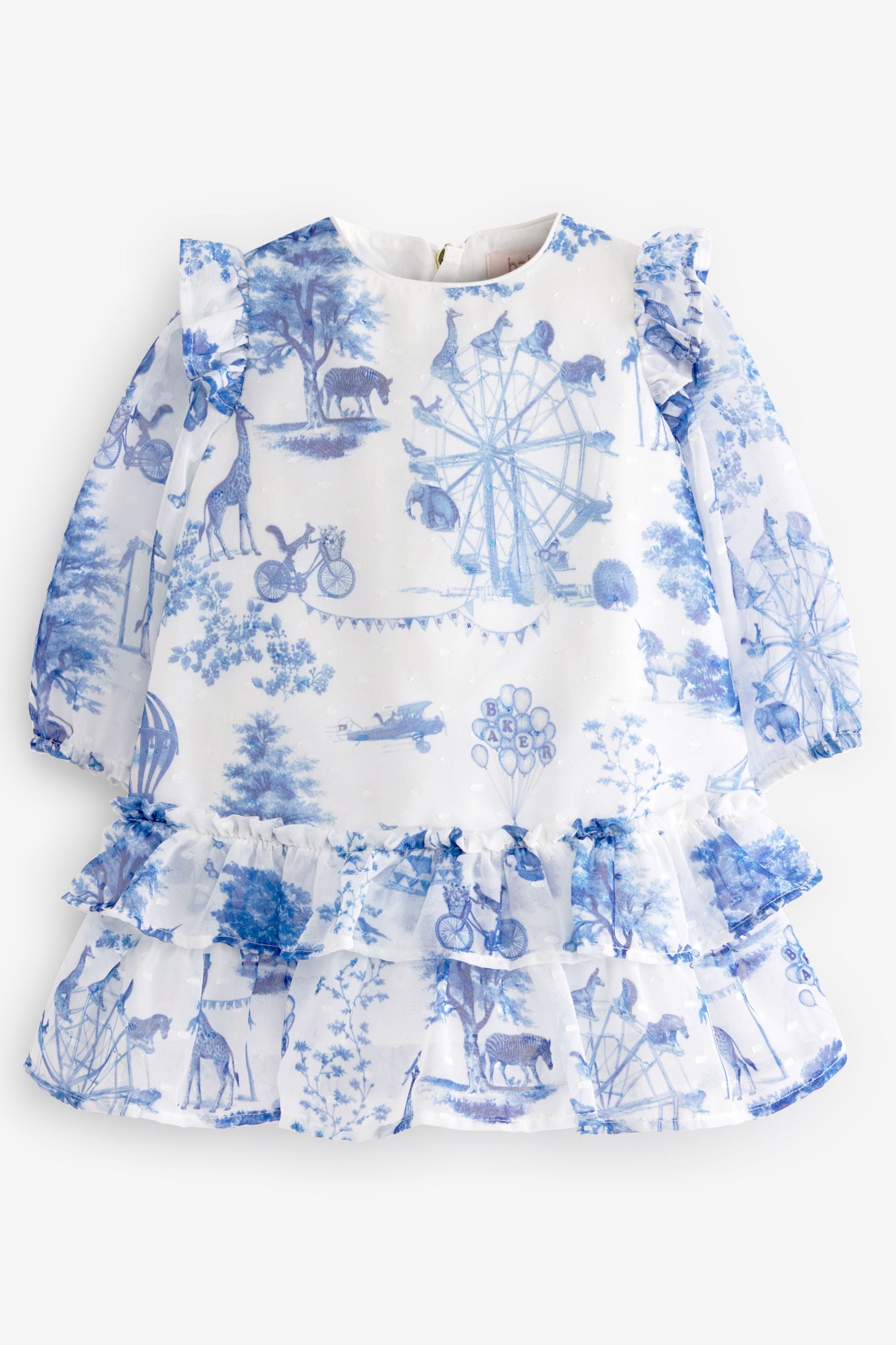 Baker by Ted Baker Girls Blue Chiffon Dress