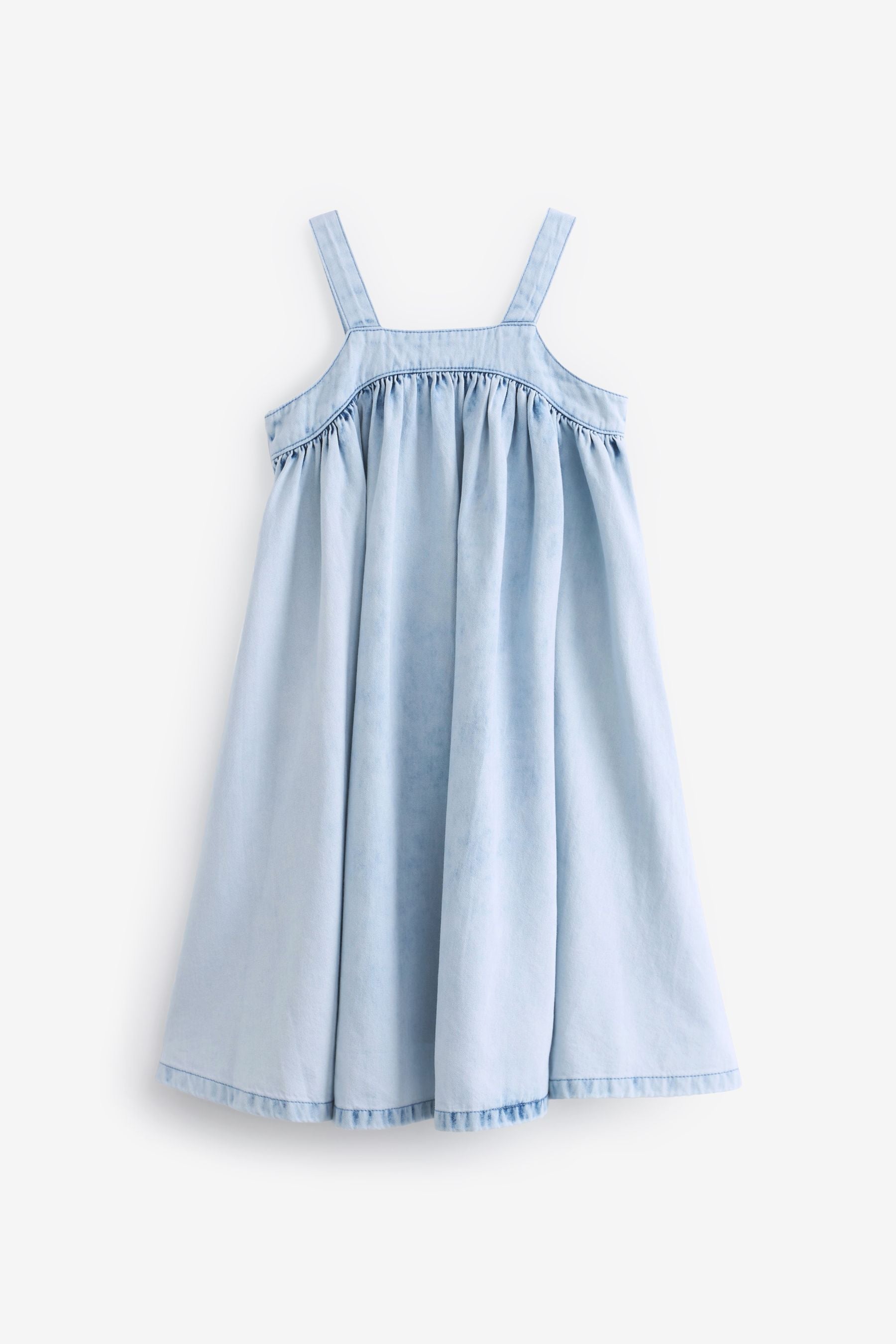 Blue Embroidered Denim Dress (3-16yrs)