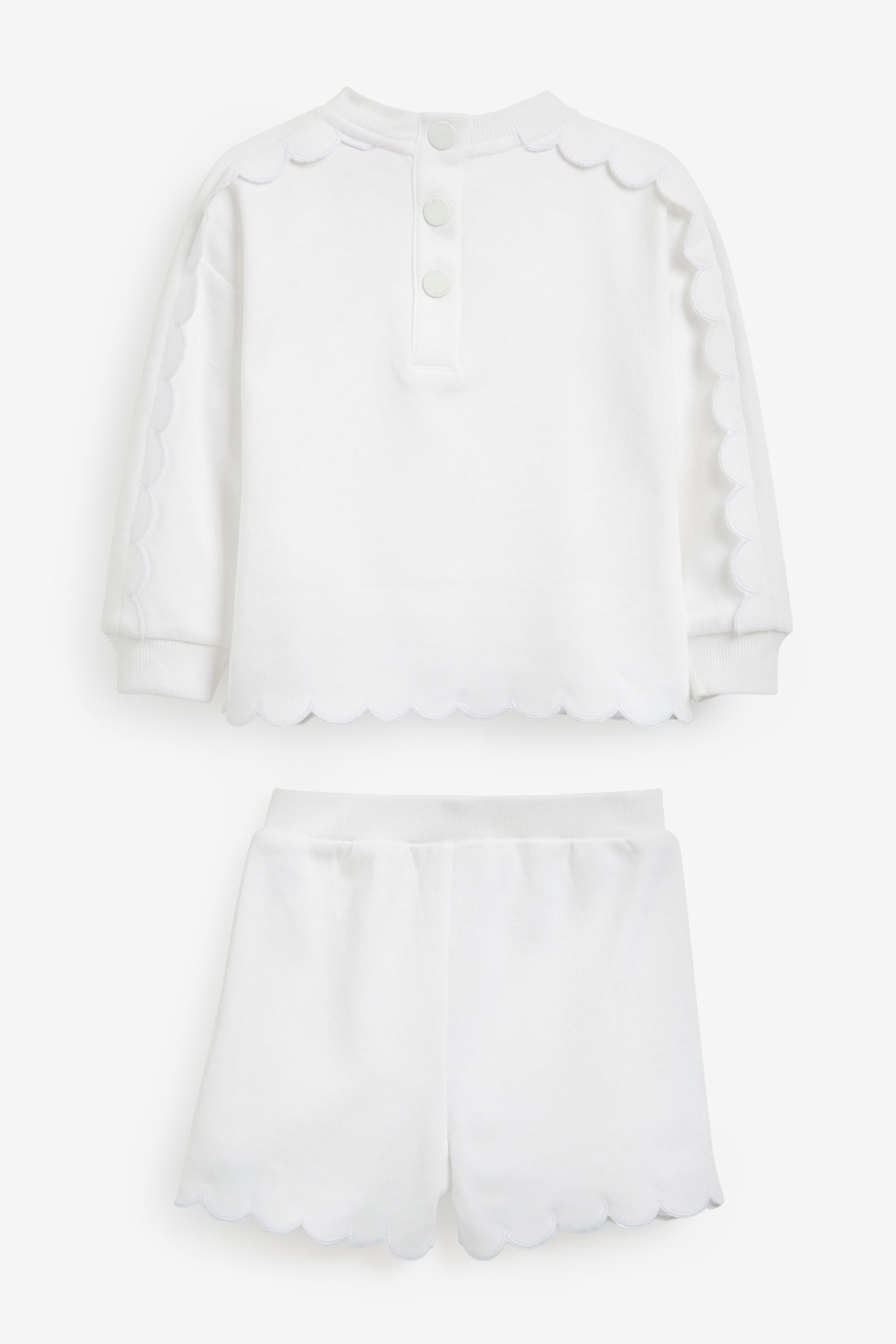 White Baker by Ted Baker White Sweatshirt and Shorts Set