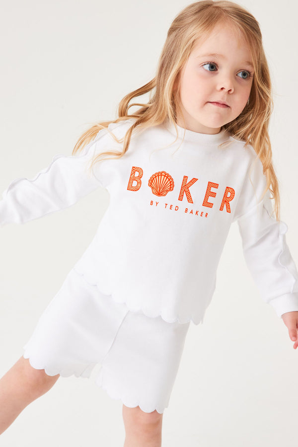 Baker by Ted Baker White Sweatshirt And Shorts Set