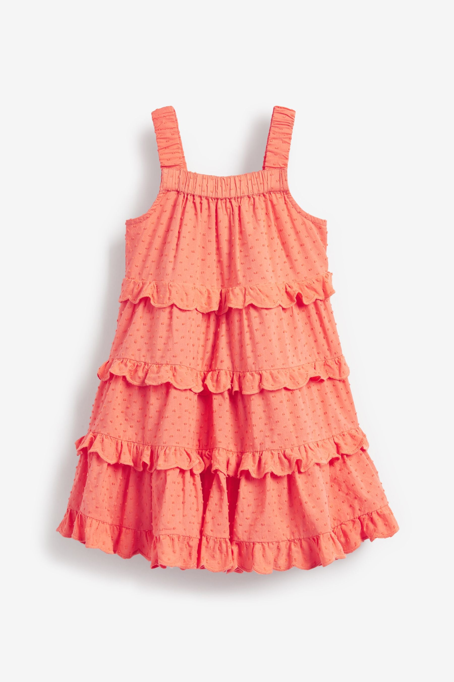 Coral Orange Ted Baker Coral Orange Tiered Woven Dress