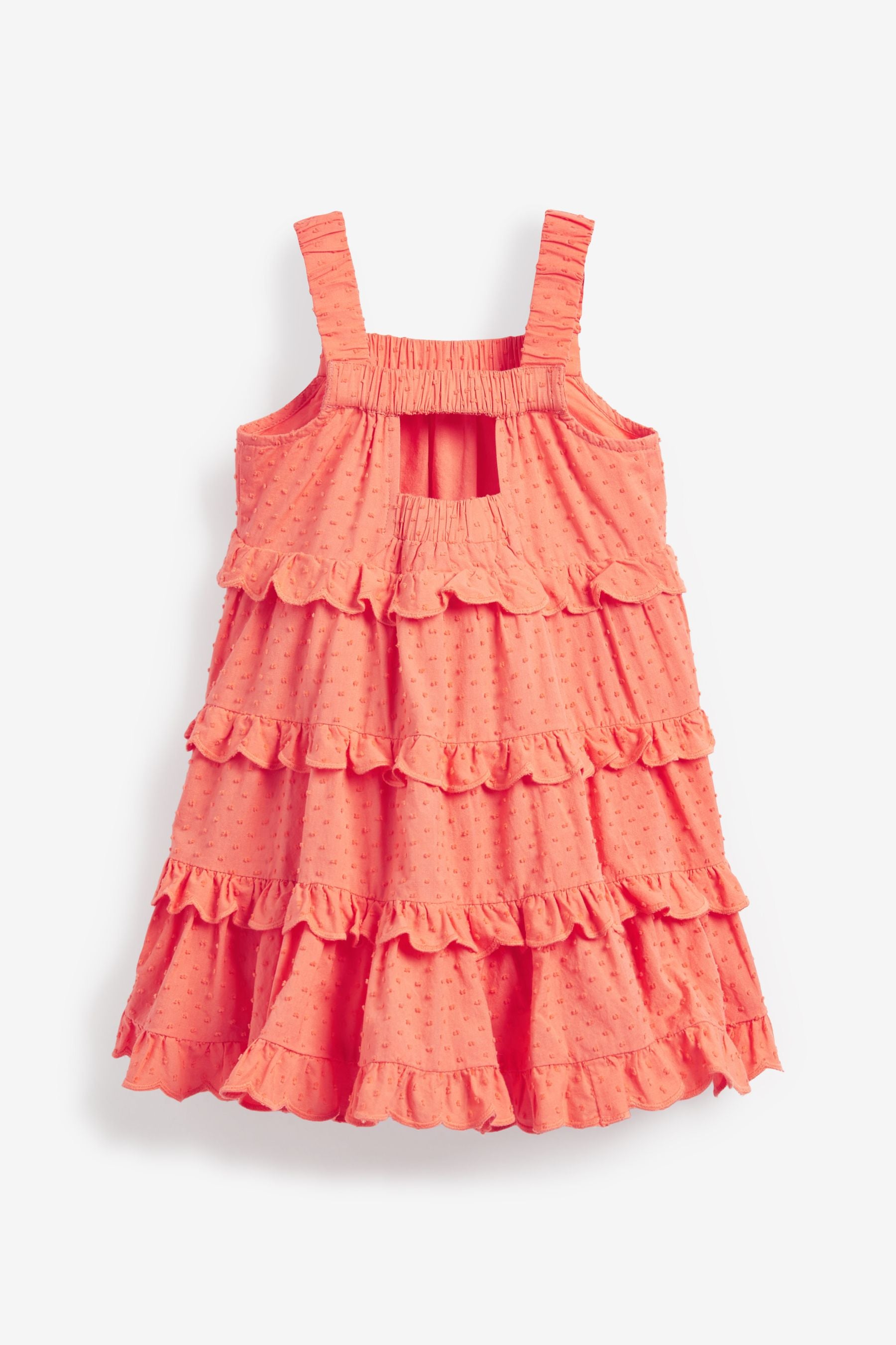 Coral Orange Ted Baker Coral Orange Tiered Woven Dress