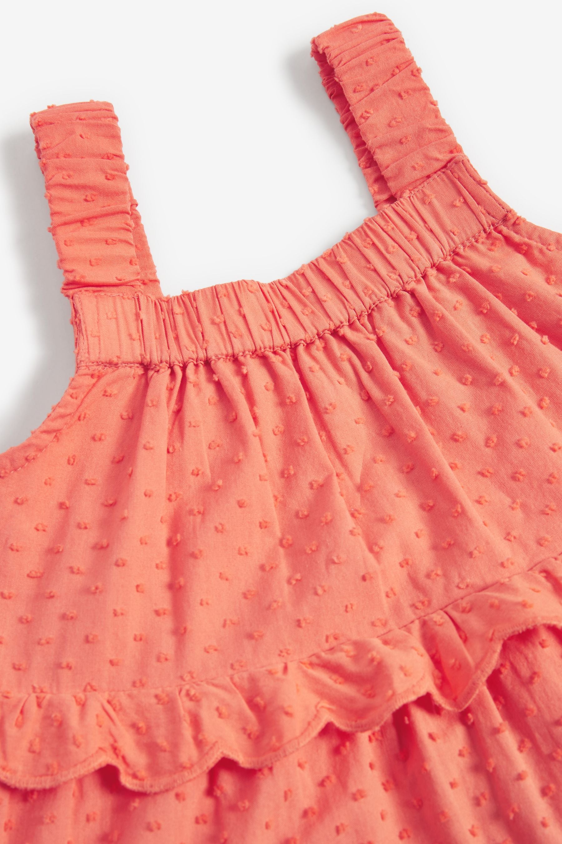 Coral Orange Ted Baker Coral Orange Tiered Woven Dress