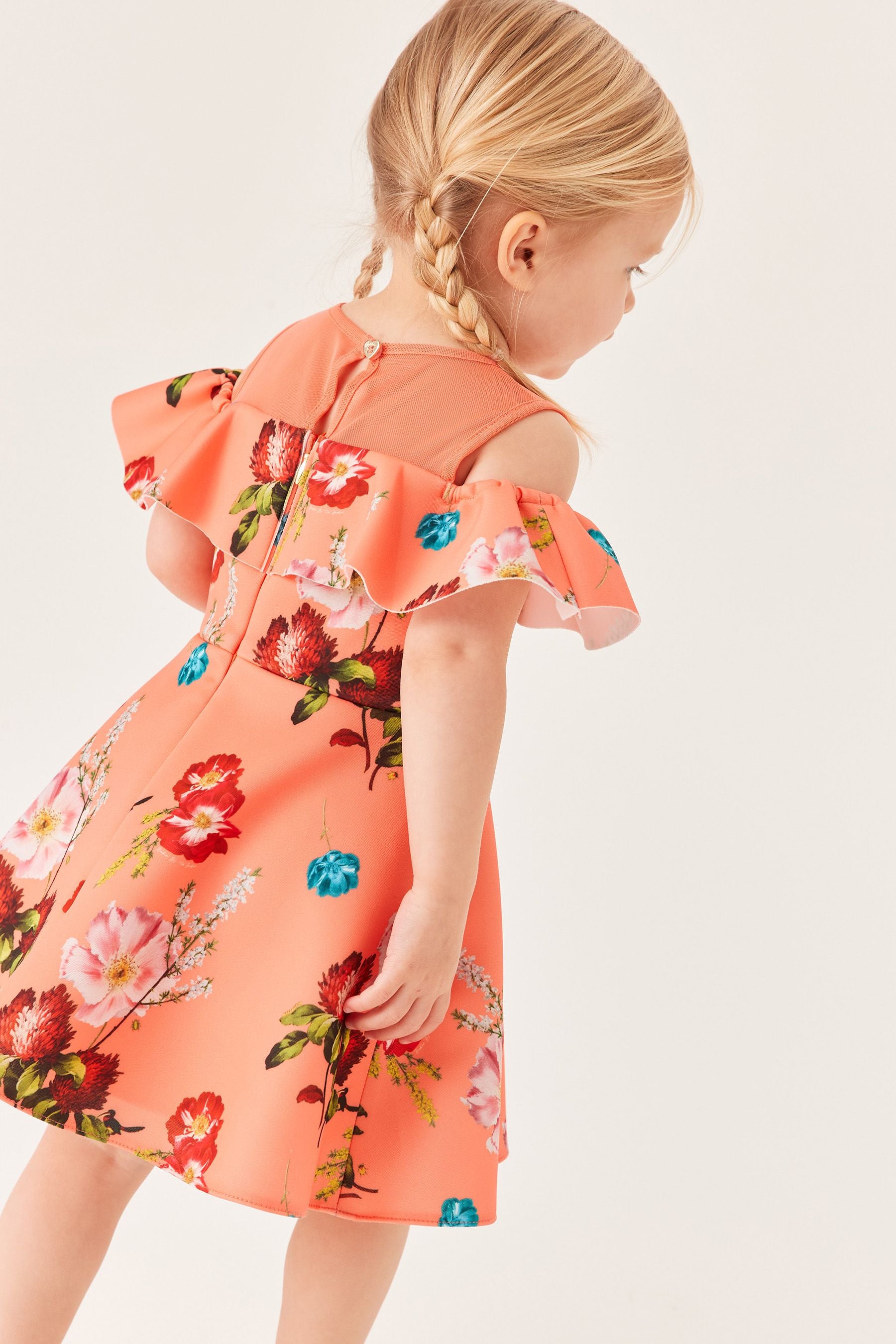 Baker by Ted Baker Orange Floral Dress