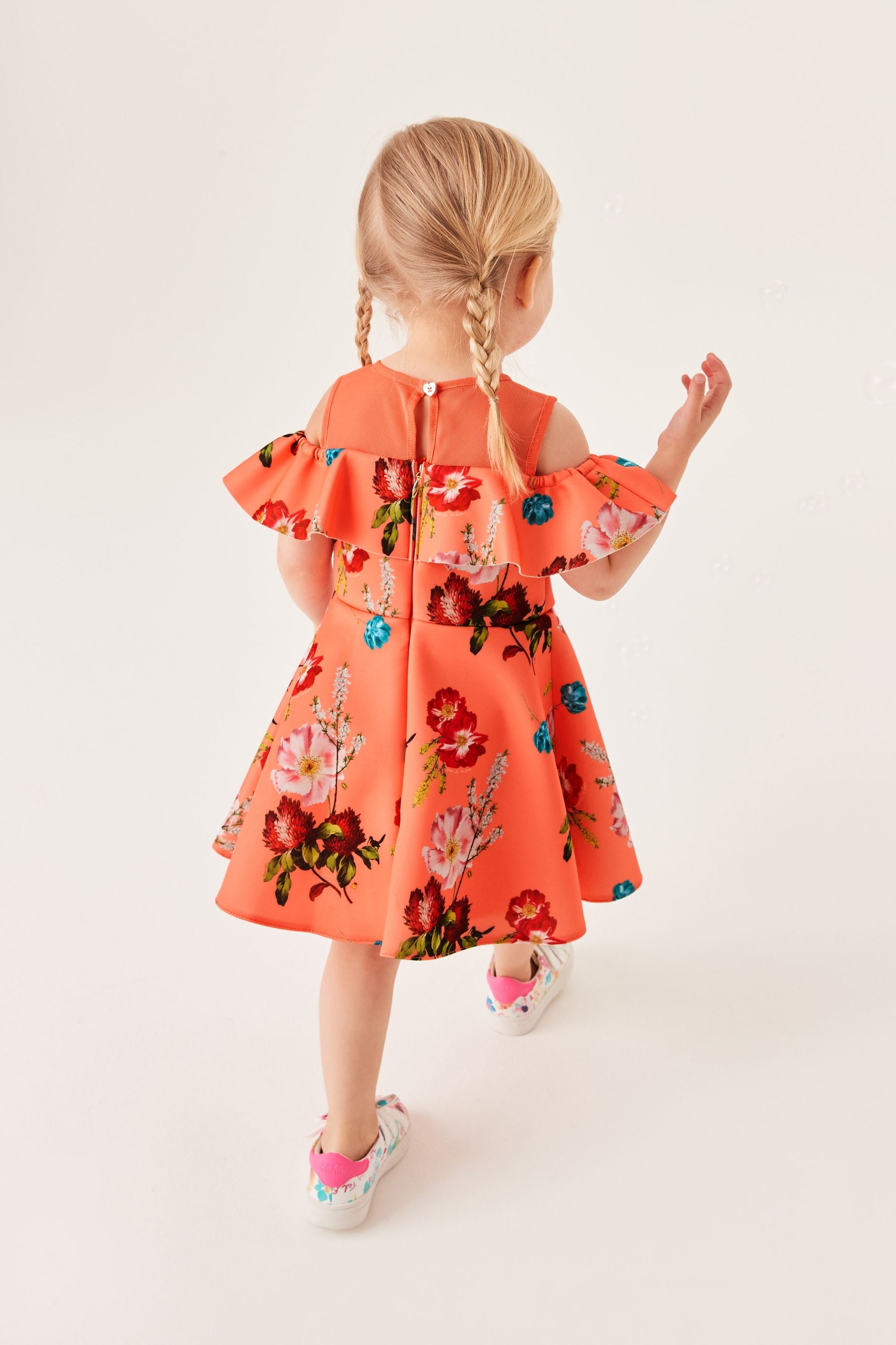 Baker by Ted Baker Orange Floral Dress