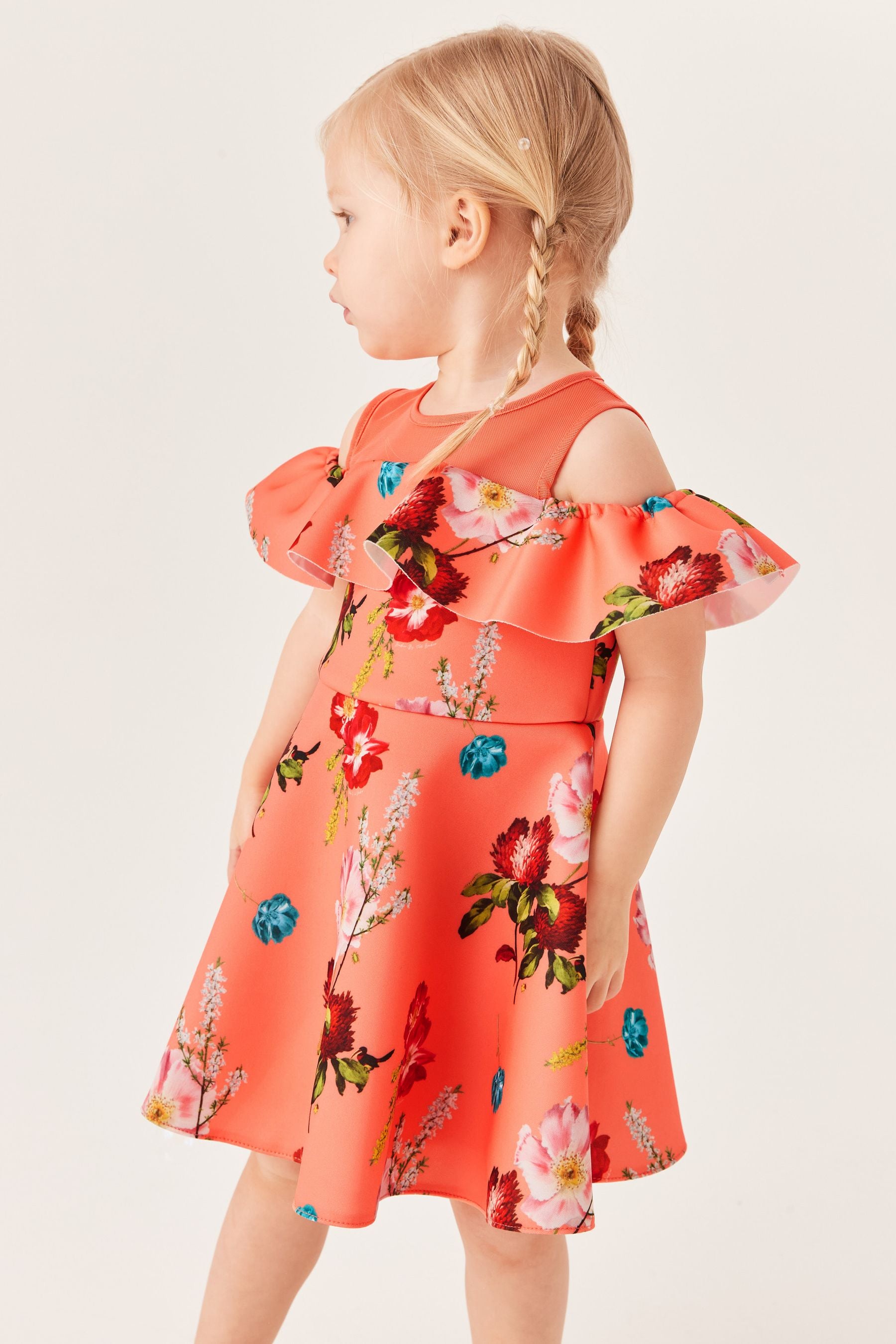 Baker by Ted Baker Orange Floral Dress