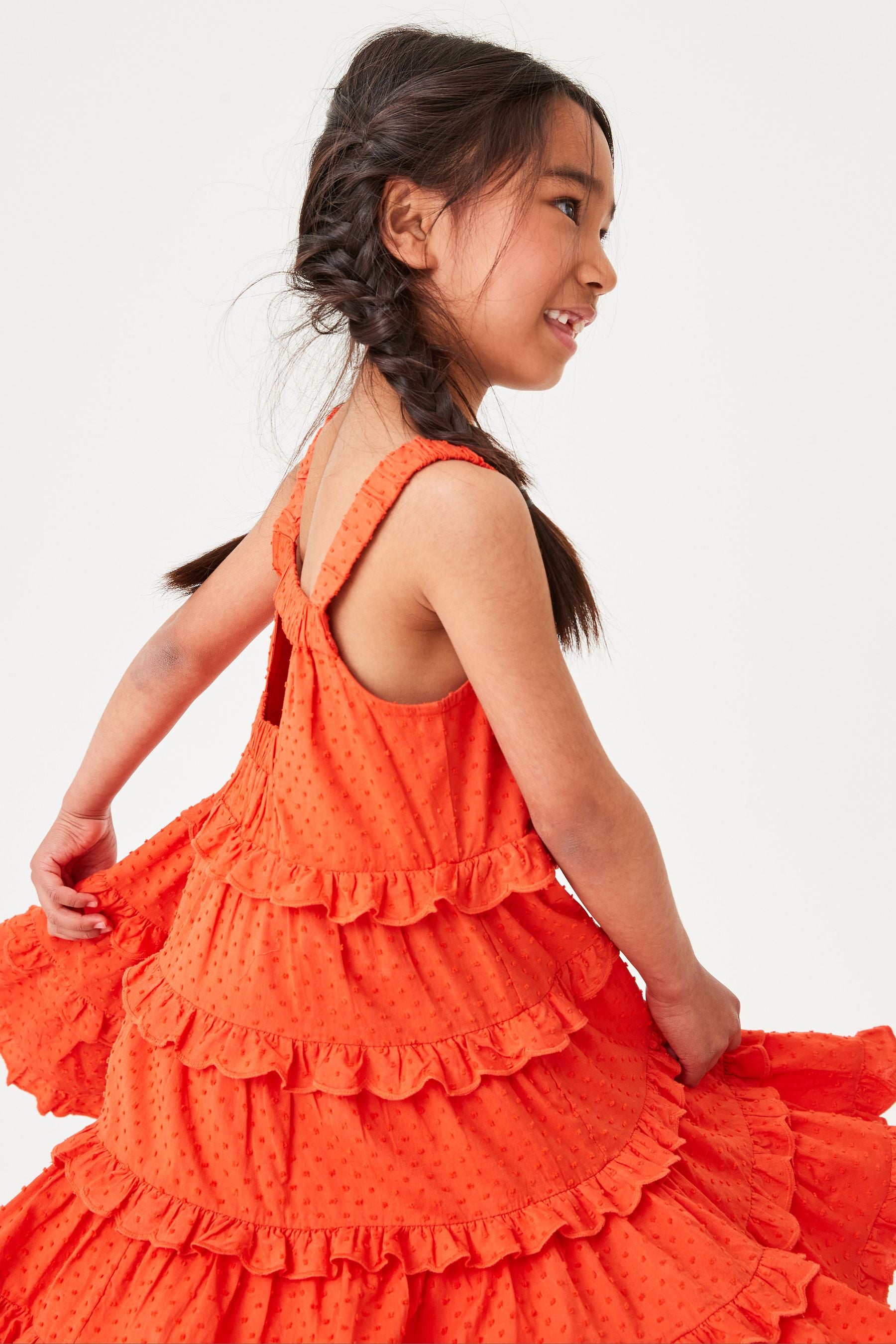 Orange Baker by Ted Baker Orange Coral Tiered Dress