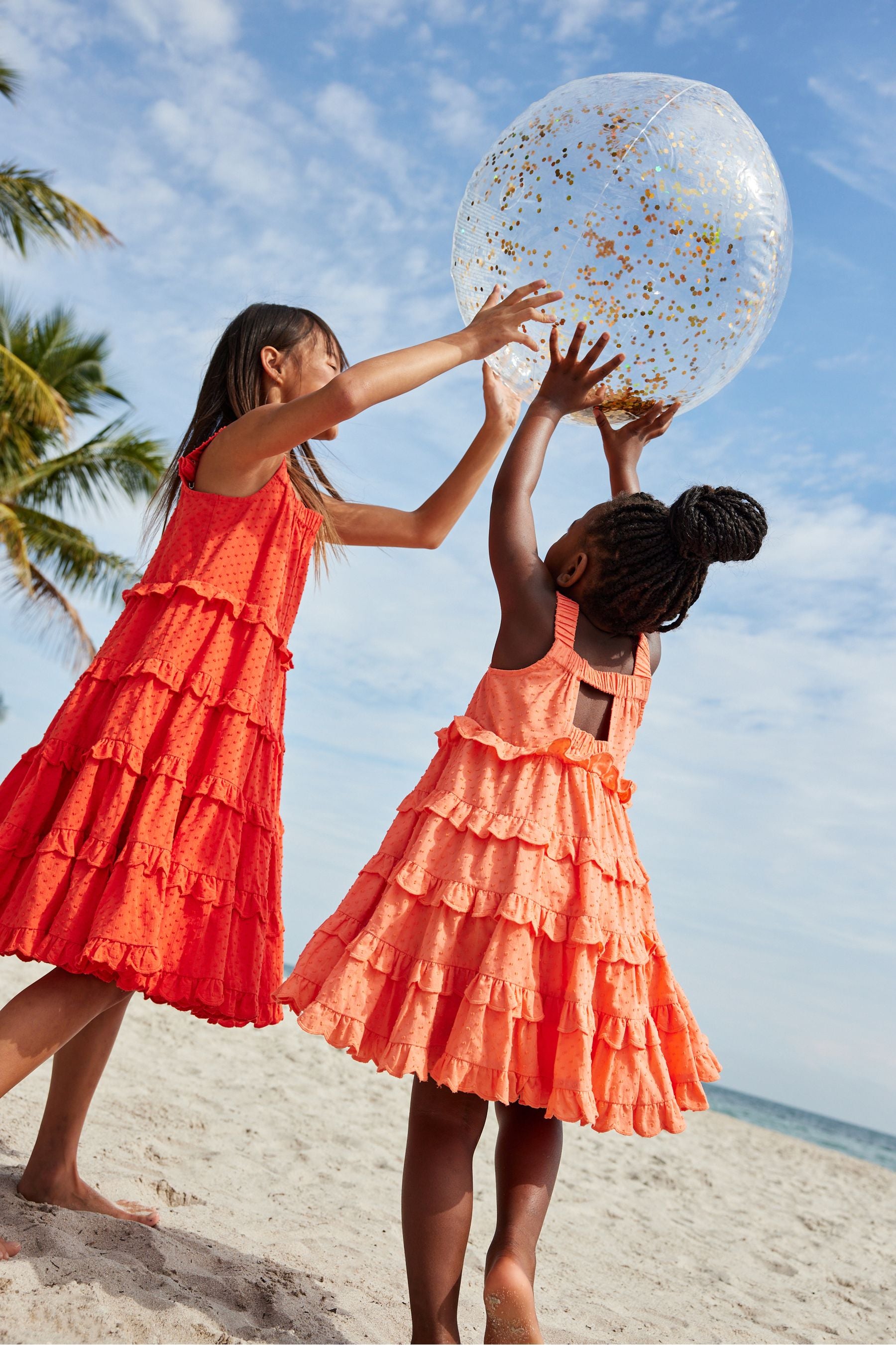 Orange Baker by Ted Baker Orange Coral Tiered Dress