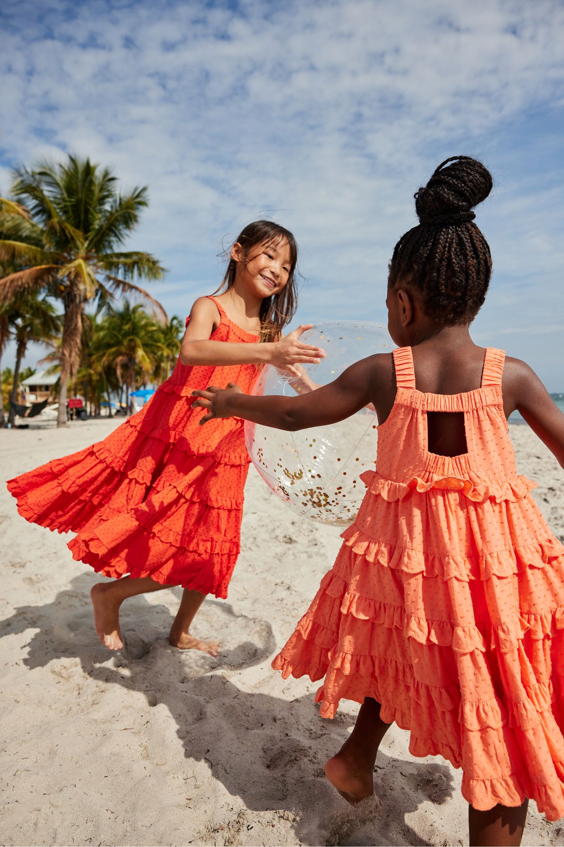 Orange Baker by Ted Baker Orange Coral Tiered Dress