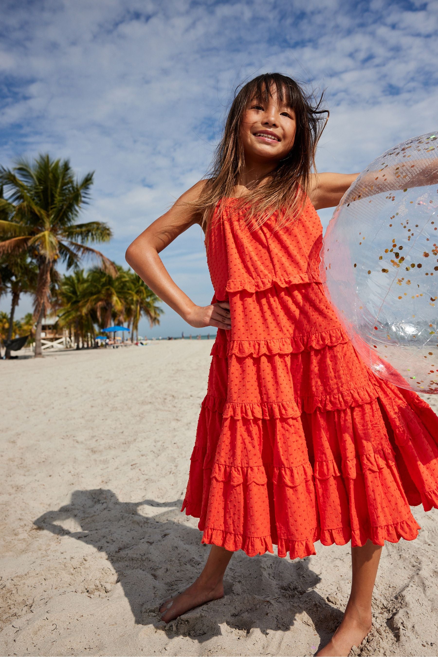 Orange Baker by Ted Baker Orange Coral Tiered Dress