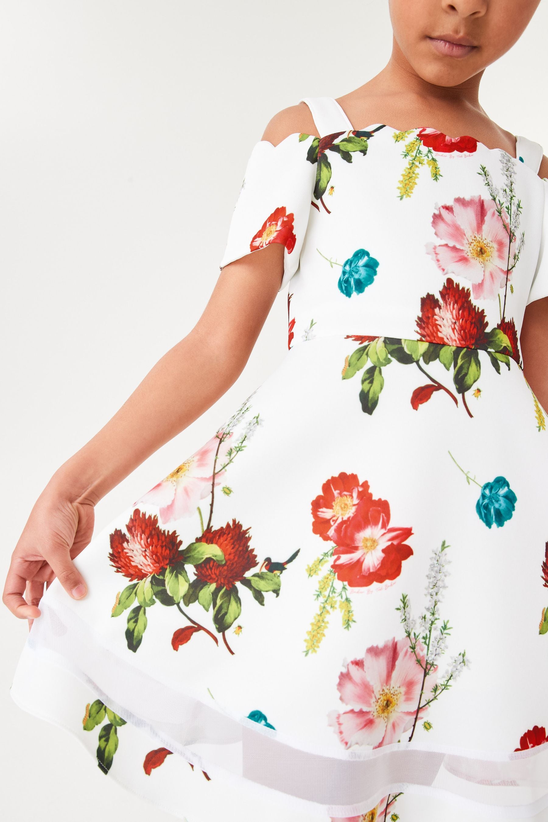 Baker by Ted Baker White Floral Dress