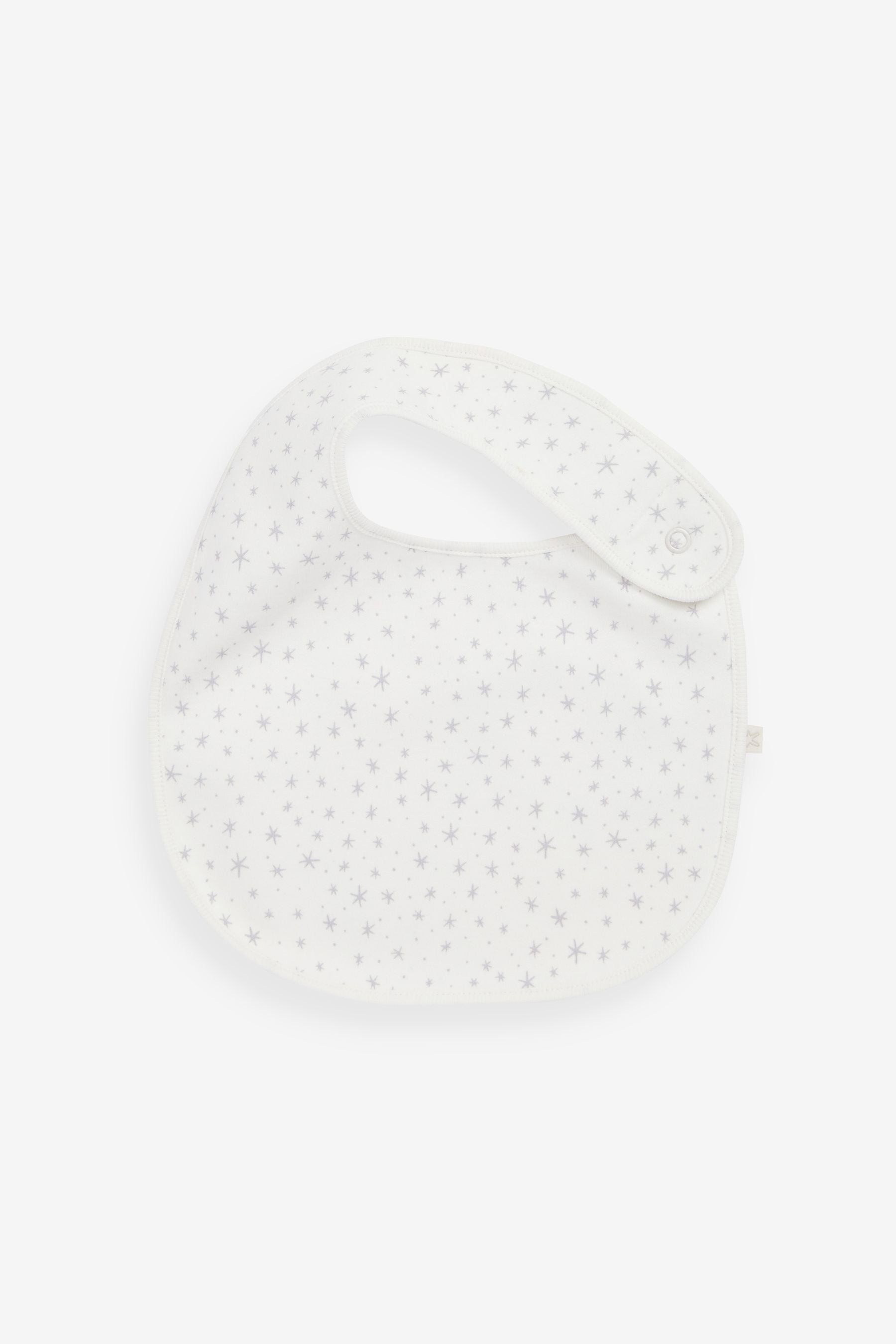 Grey/White Baby Unisex 8 Pack Bibs