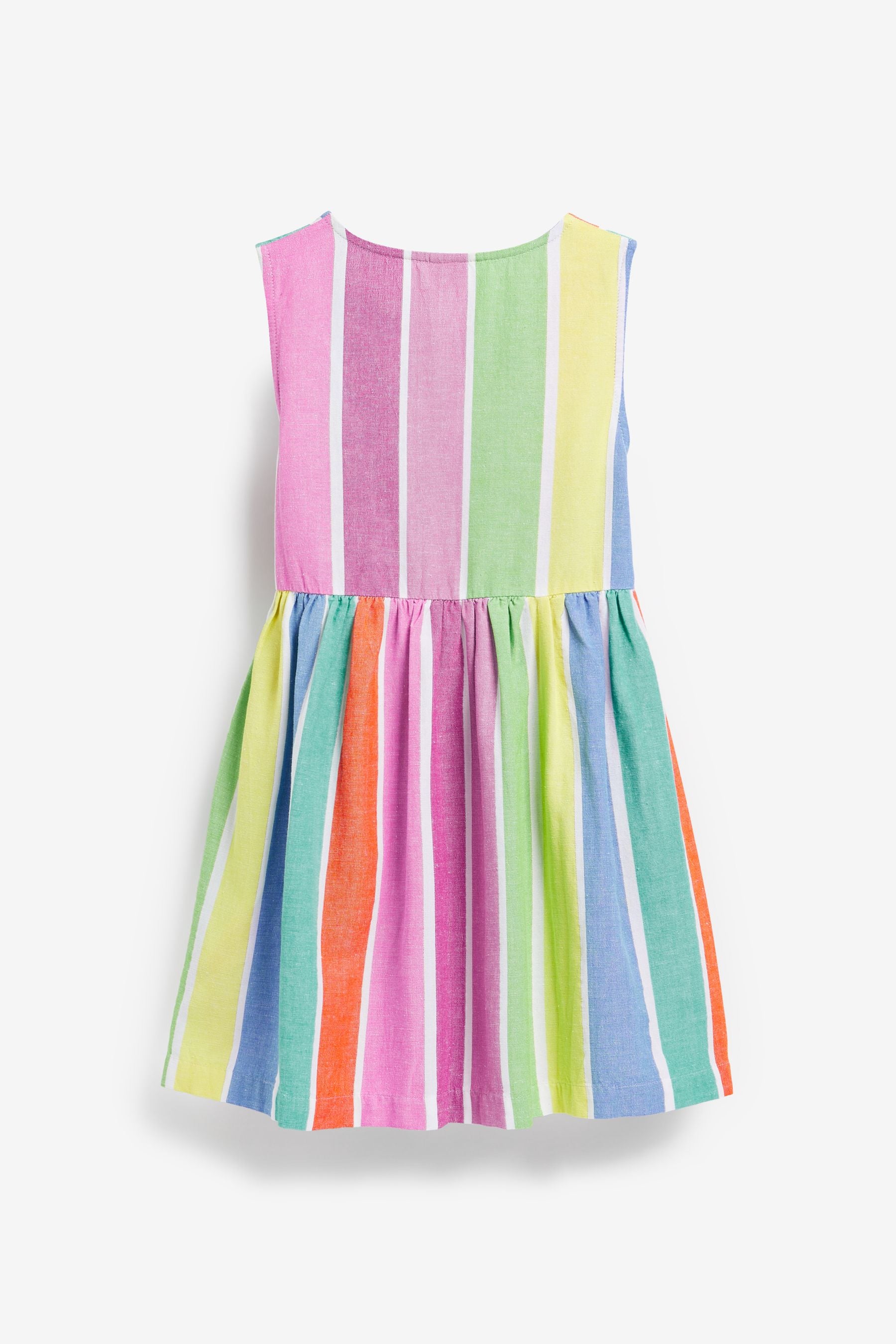 Rainbow Buttoned Dress (3-16yrs)