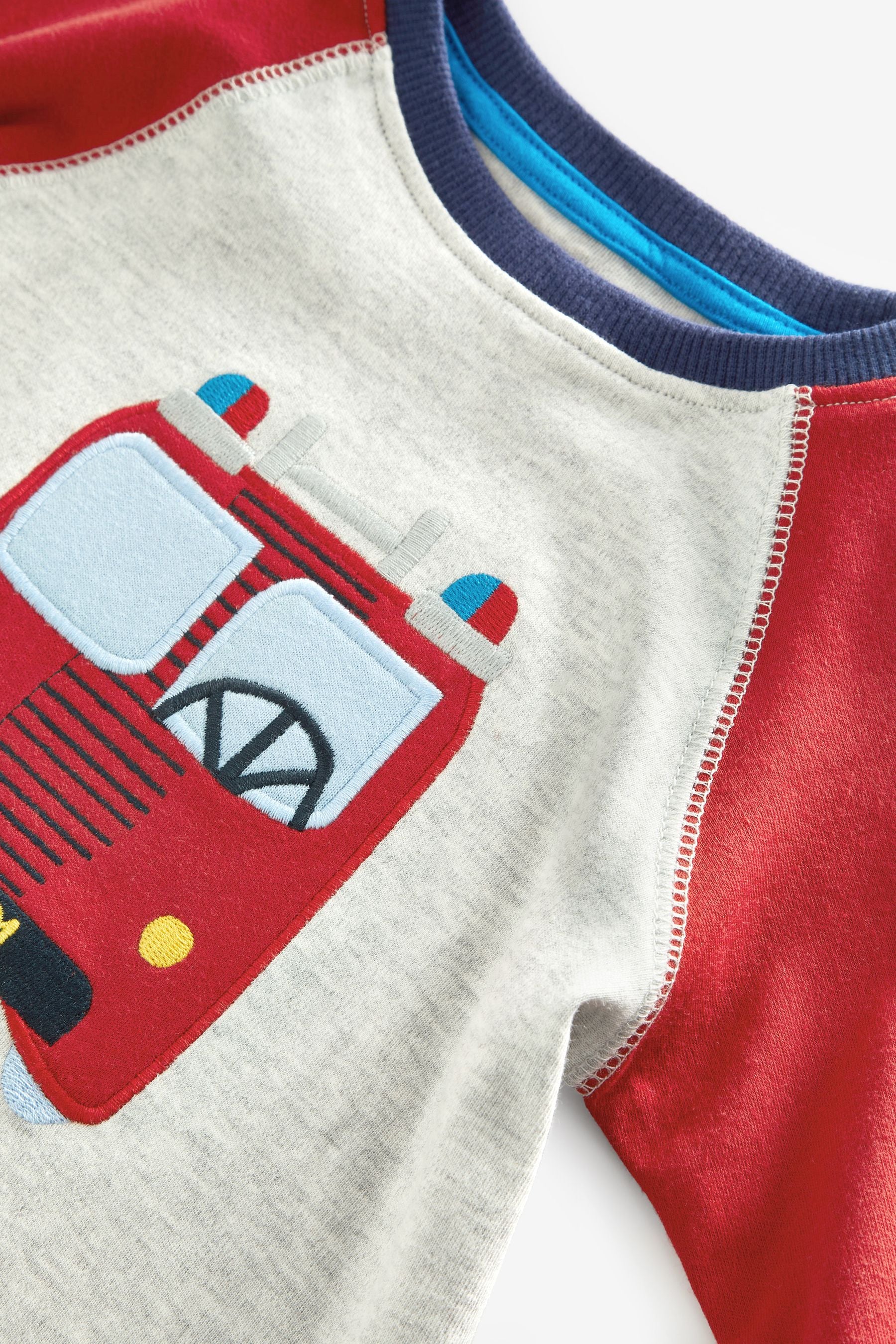 Red/ Blue Emergency Vehicle 2 Pack Check Pyjamas (9mths-10yrs)