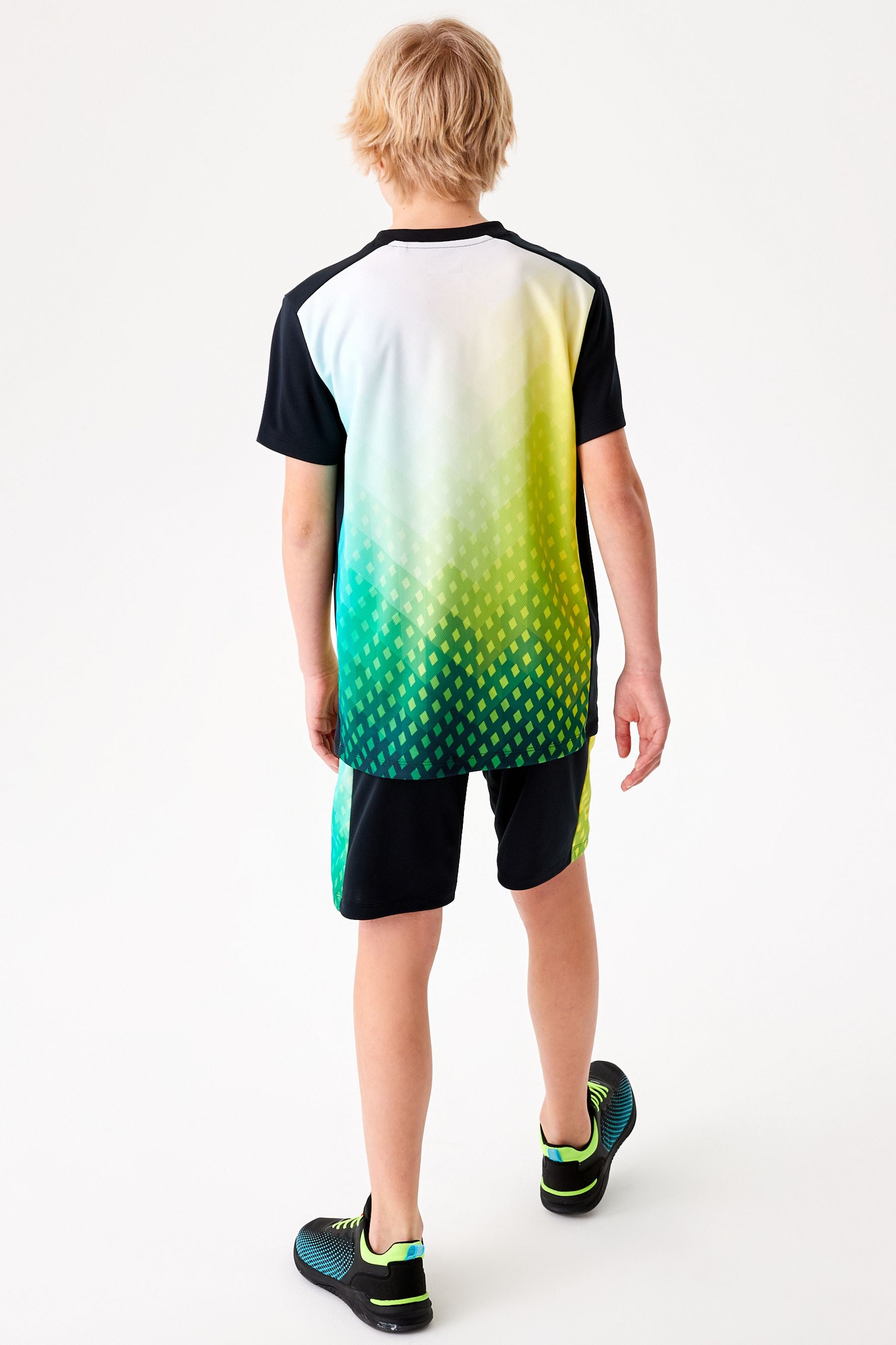 Ombre All Over Print Mesh T-Shirt And Short Set (3-16yrs)