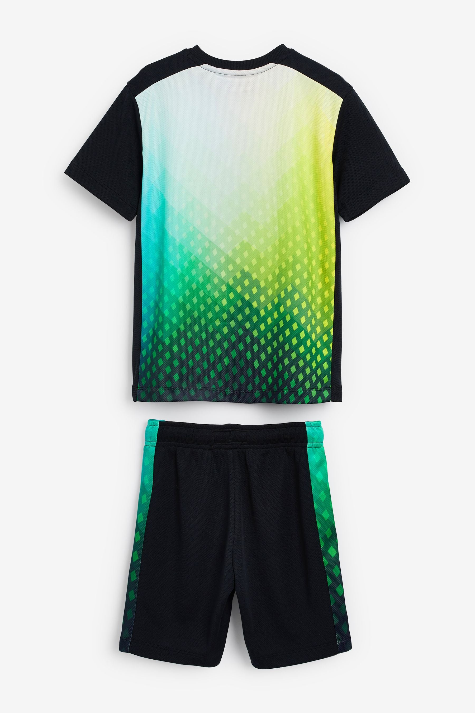 Ombre All Over Print Mesh T-Shirt And Short Set (3-16yrs)