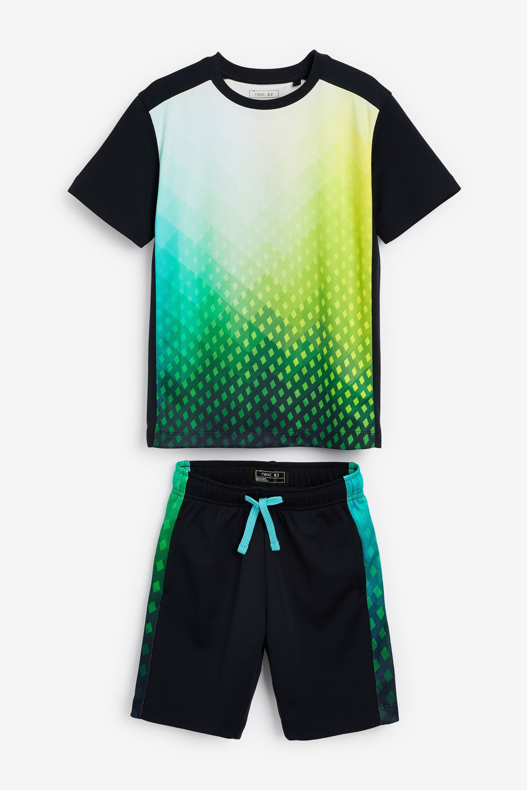 Ombre All Over Print Mesh T-Shirt And Short Set (3-16yrs)