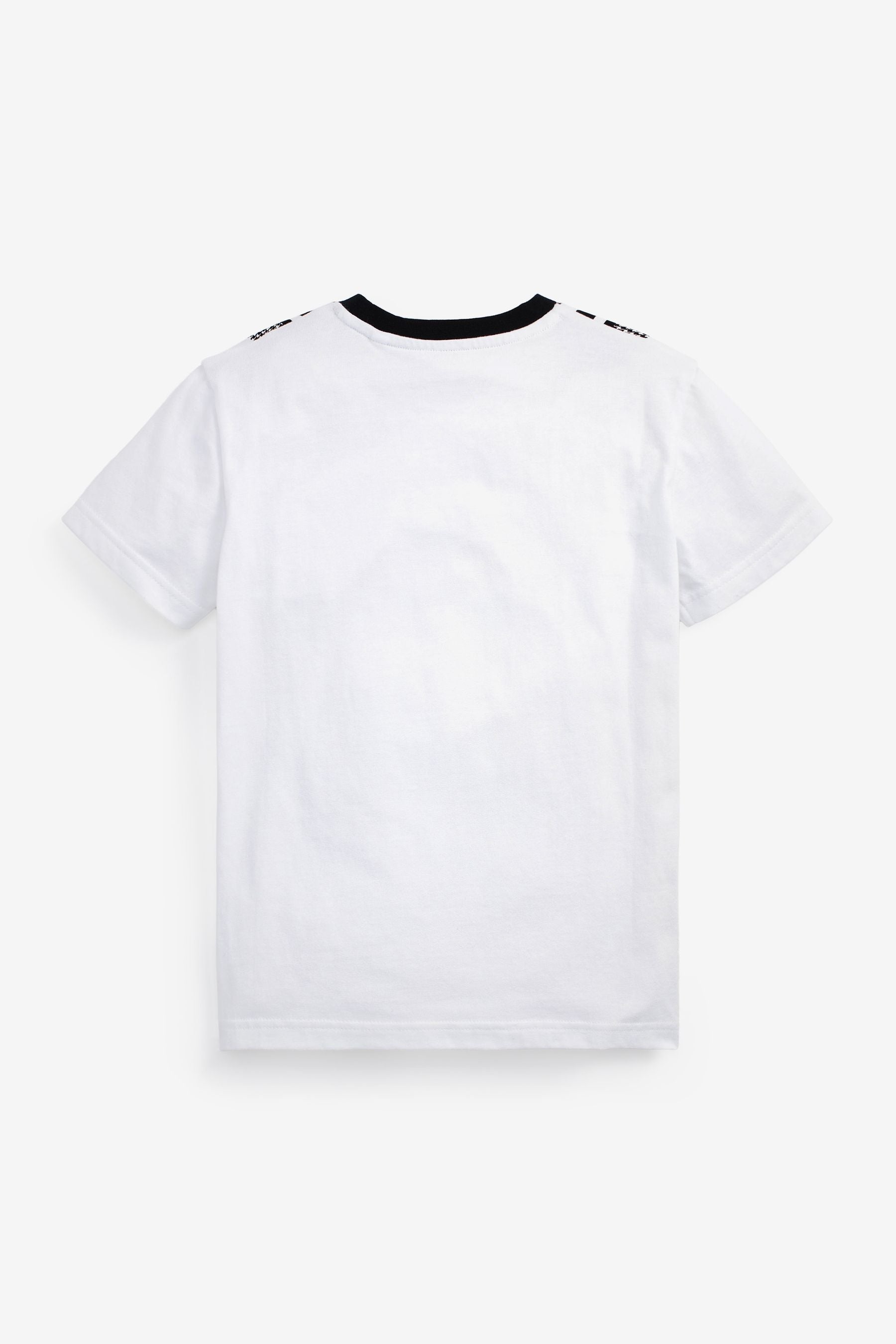 White/Black Vertical Stripe Short Sleeve T-Shirt (3-16yrs)