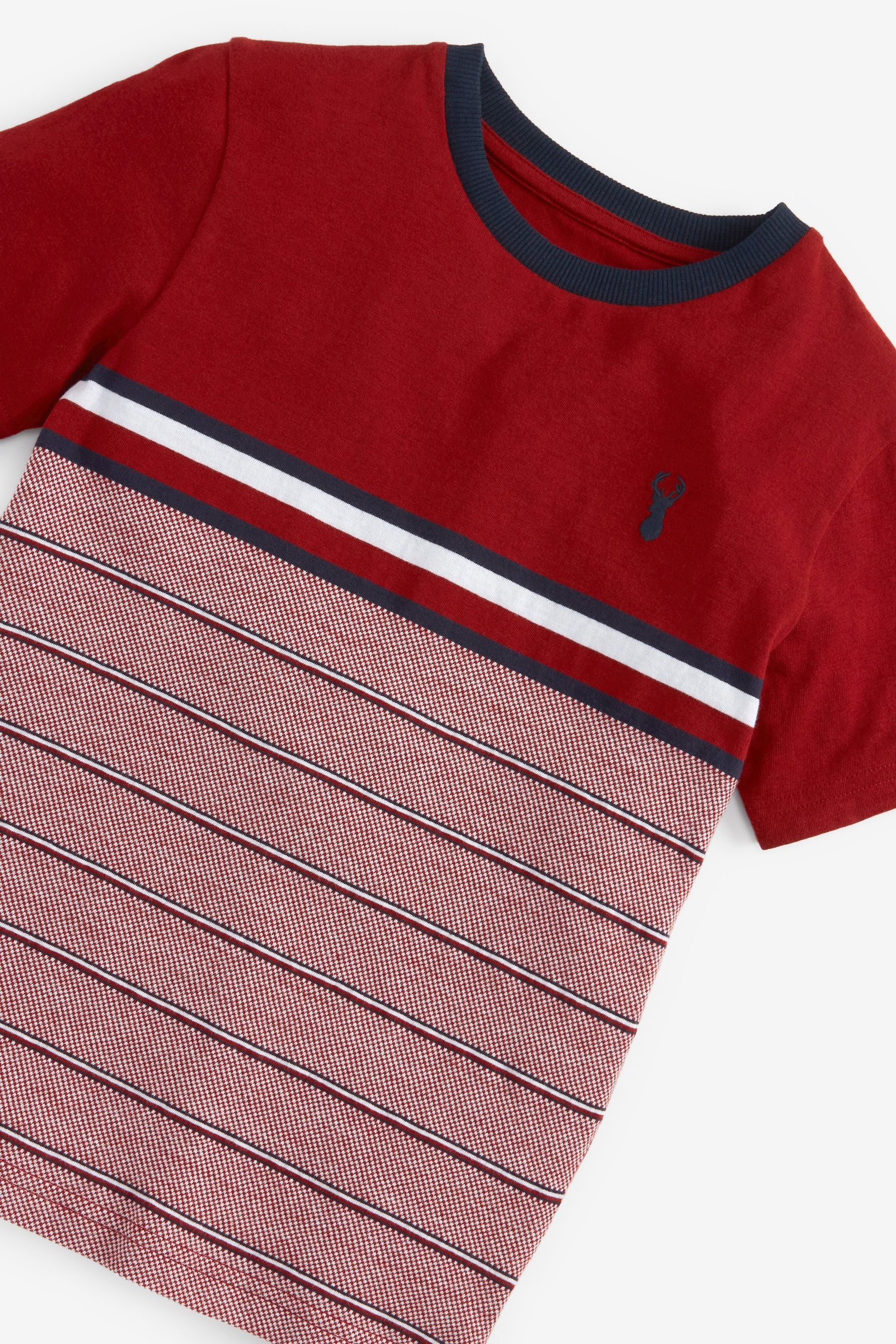 Red Stripe Colourblock T-Shirt (3-16yrs)