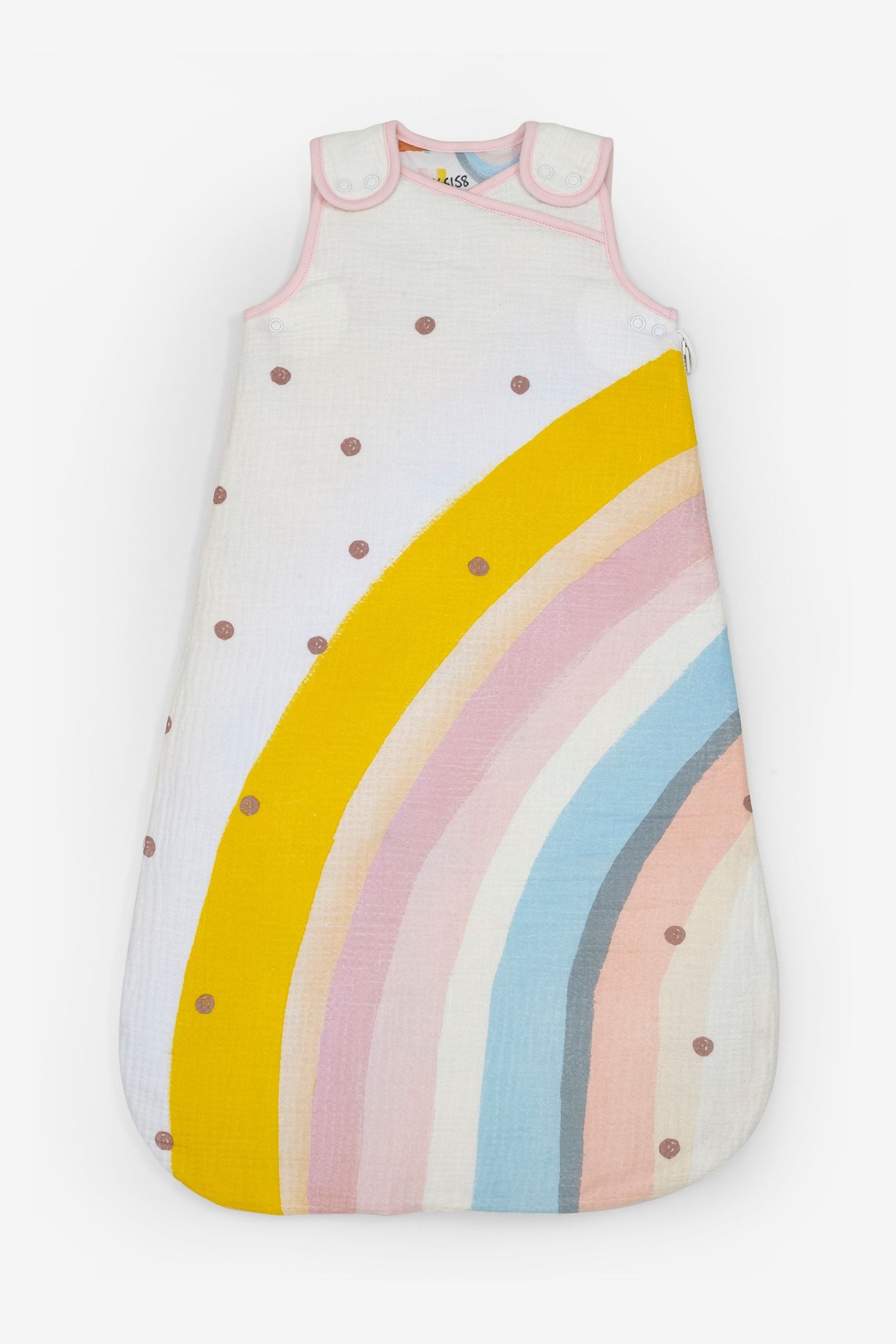 Multi Scandi Rainbow 100% Cotton Muslin 1 Tog Sleep Bag