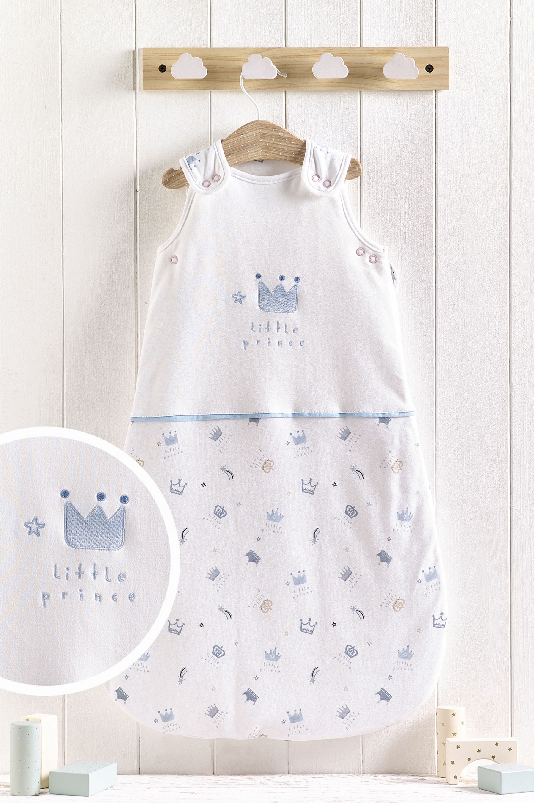 Blue Jubilee Little Prince 100% Cotton 2.5 Tog Sleep Bag