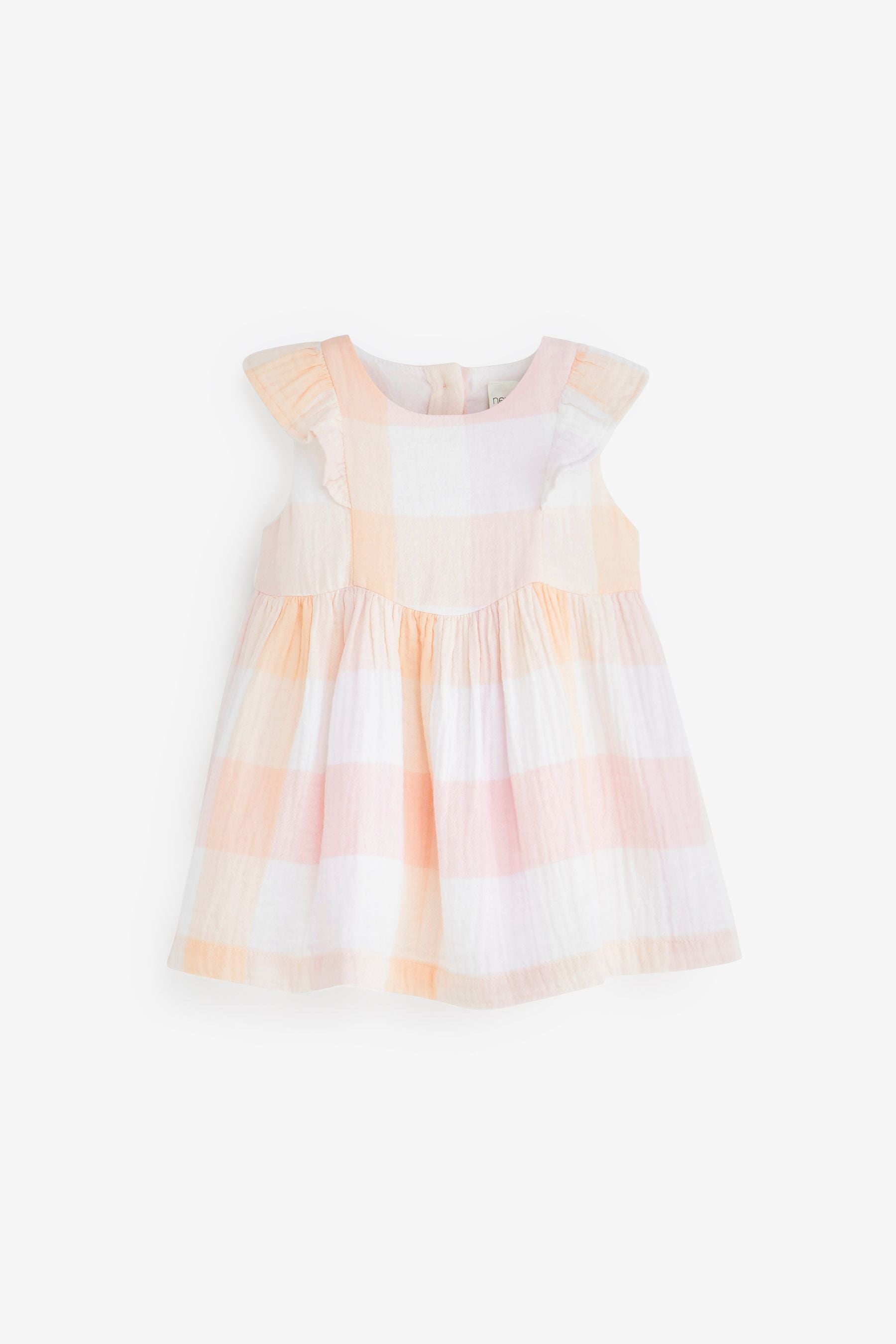 Pink Baby Check Woven Dress (0mths-2yrs)