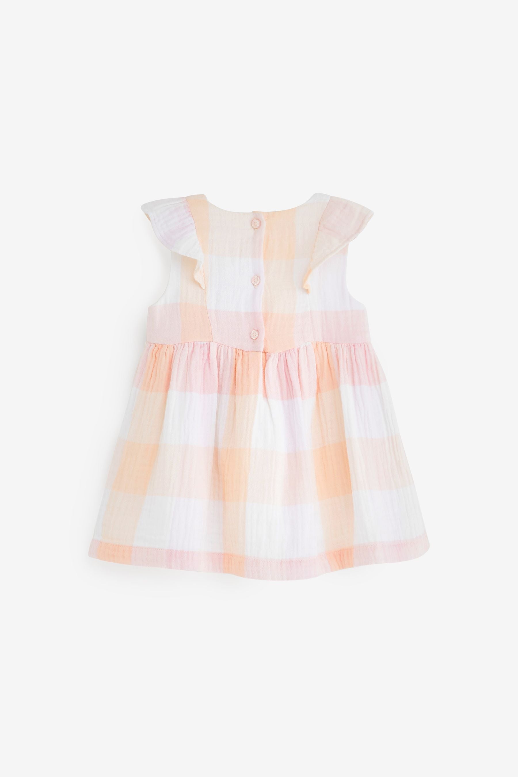 Pink Baby Check Woven Dress (0mths-2yrs)