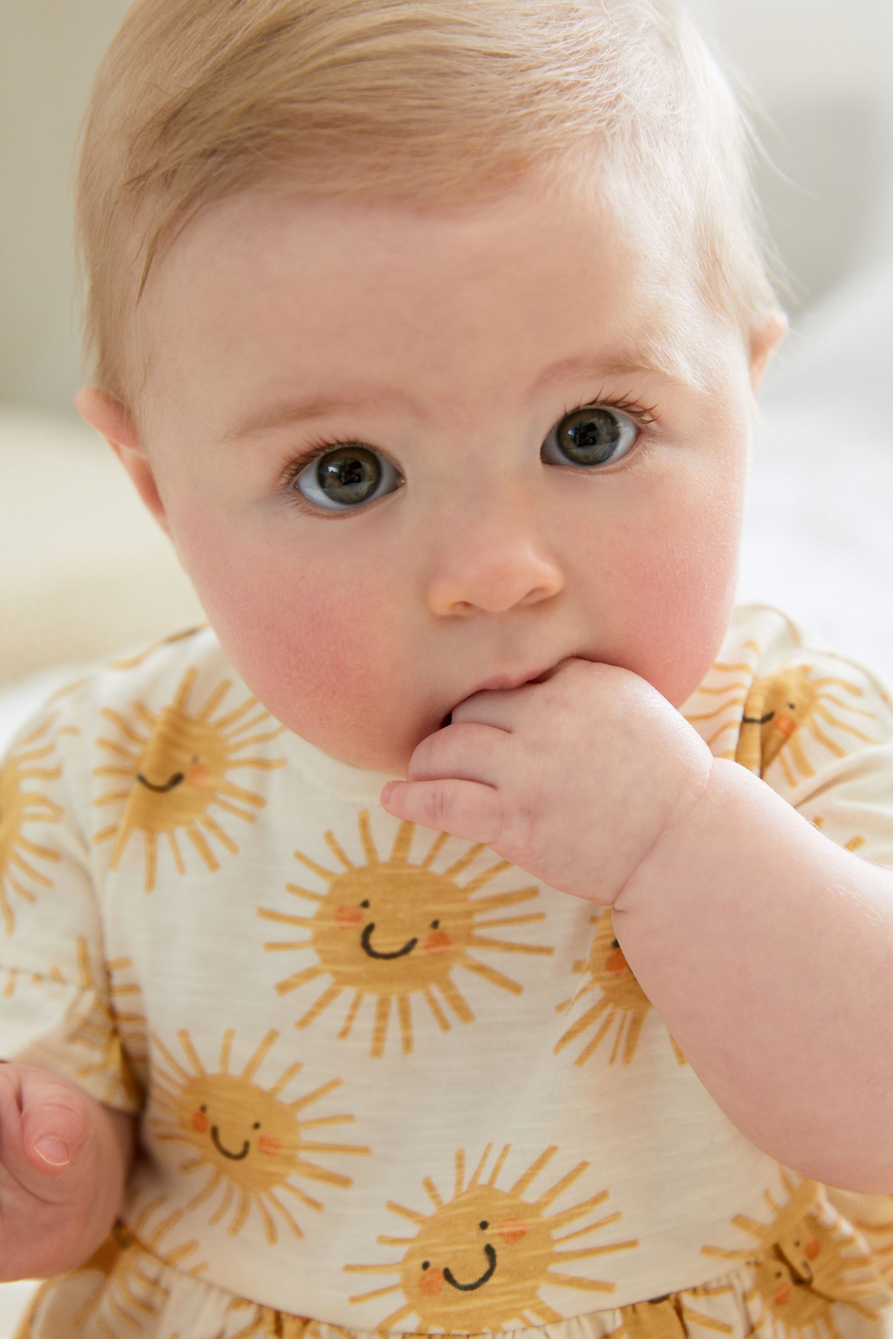 Pink Cosmic Print 2 Pack Short Sleeved Floral Baby Dresses (0mths-3yrs)