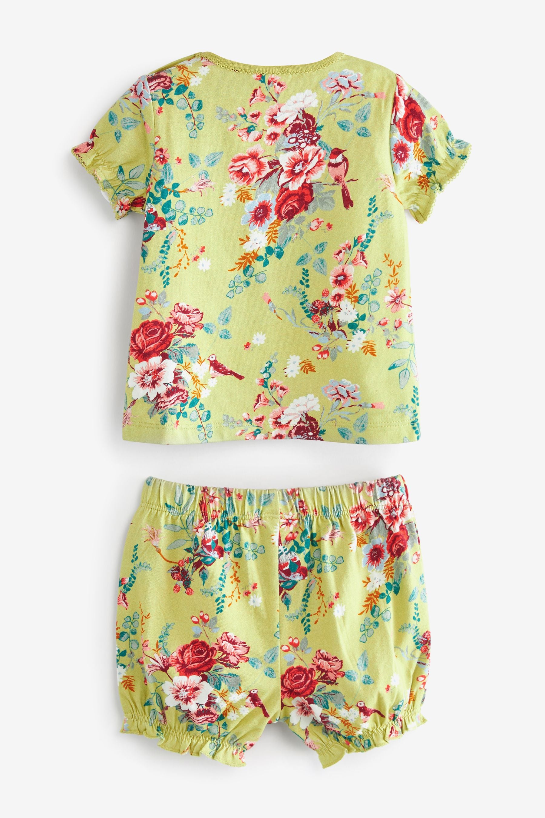 Photographic Floral 4 Pack Baby T-Shirts & Shorts Set