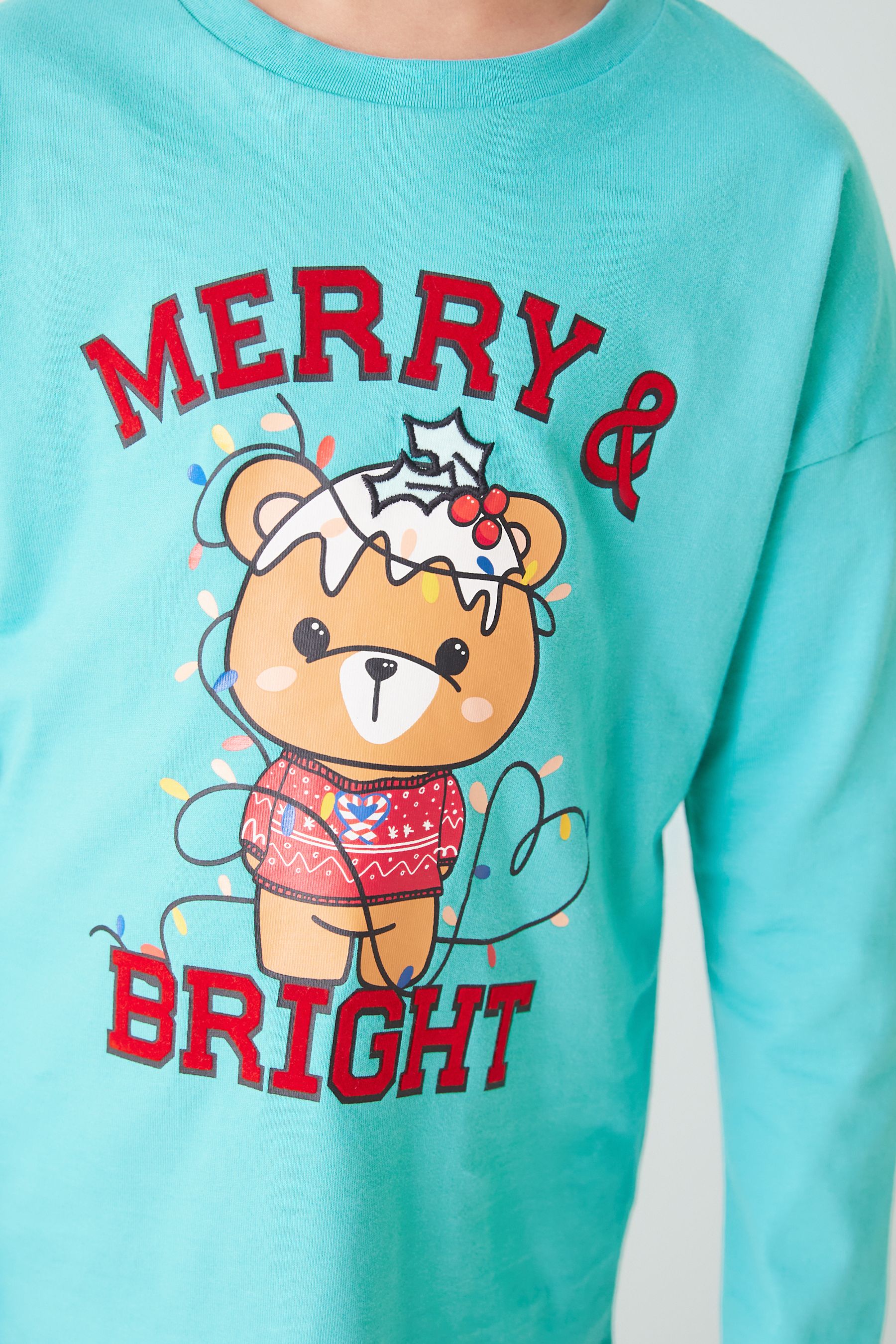 Blue Bear Christmas Long Sleeve T-Shirt (3-16yrs)