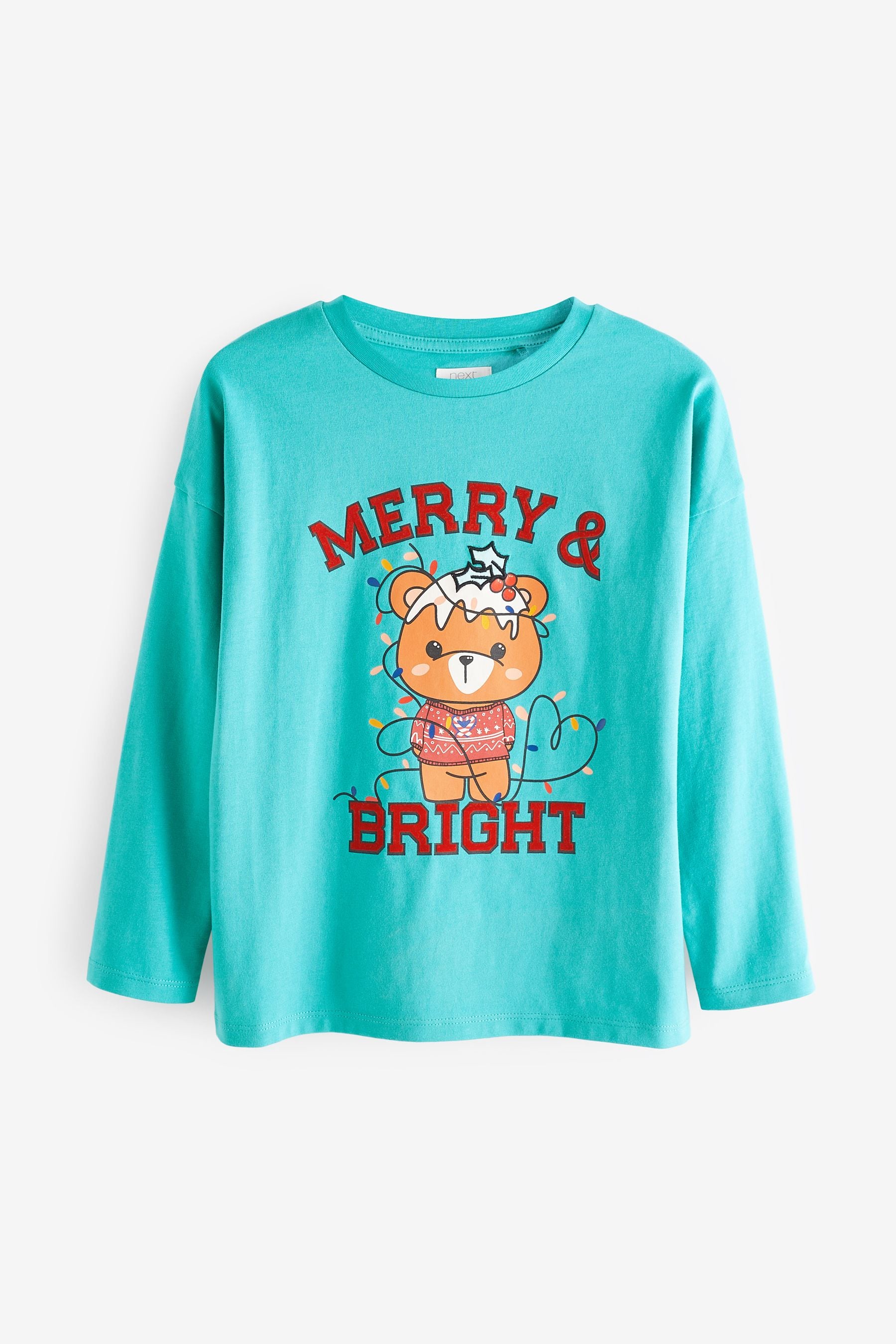 Blue Bear Christmas Long Sleeve T-Shirt (3-16yrs)