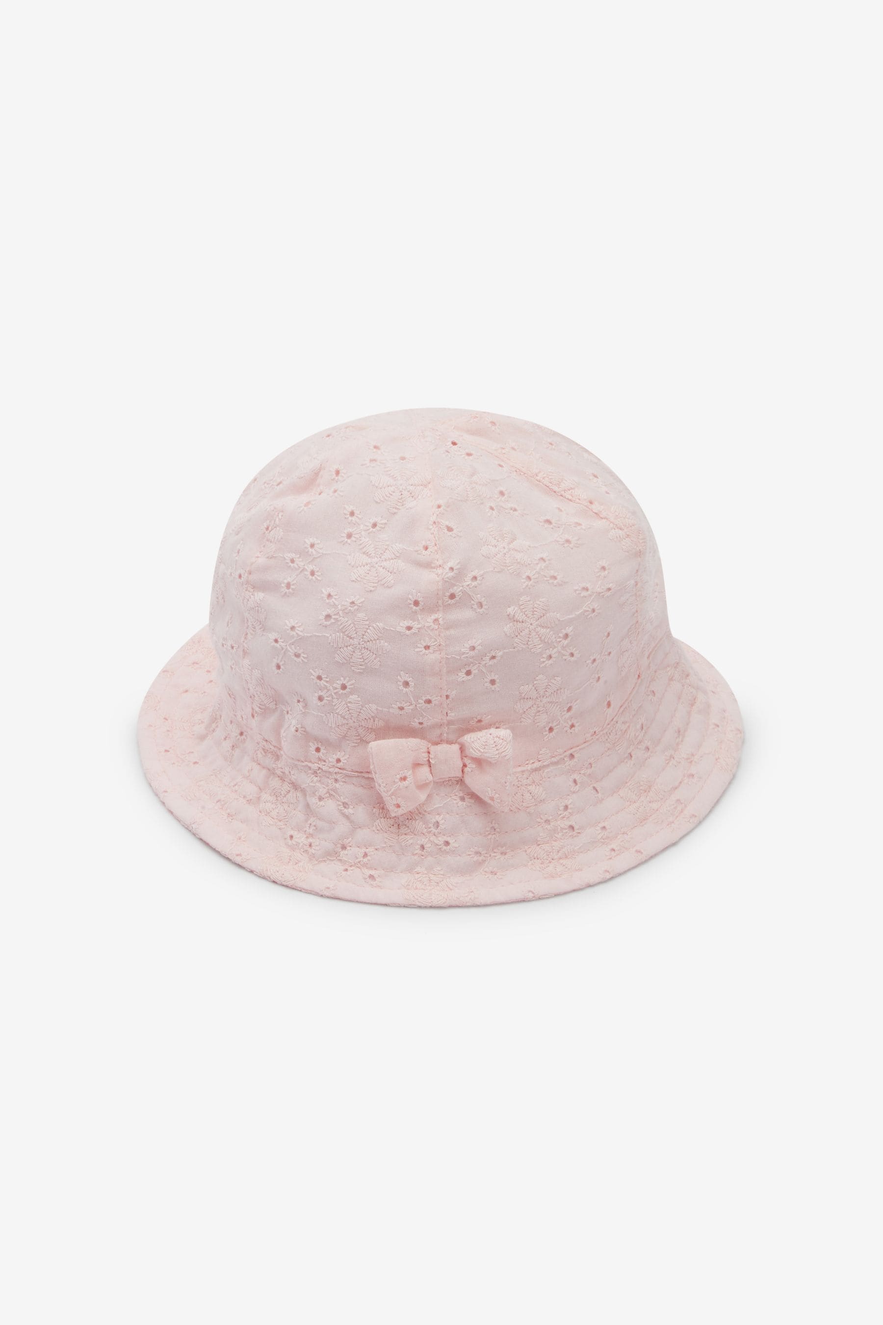 Pink Broderie 2 Pack Baby Summer Bucket Hats (0mths-2yrs)